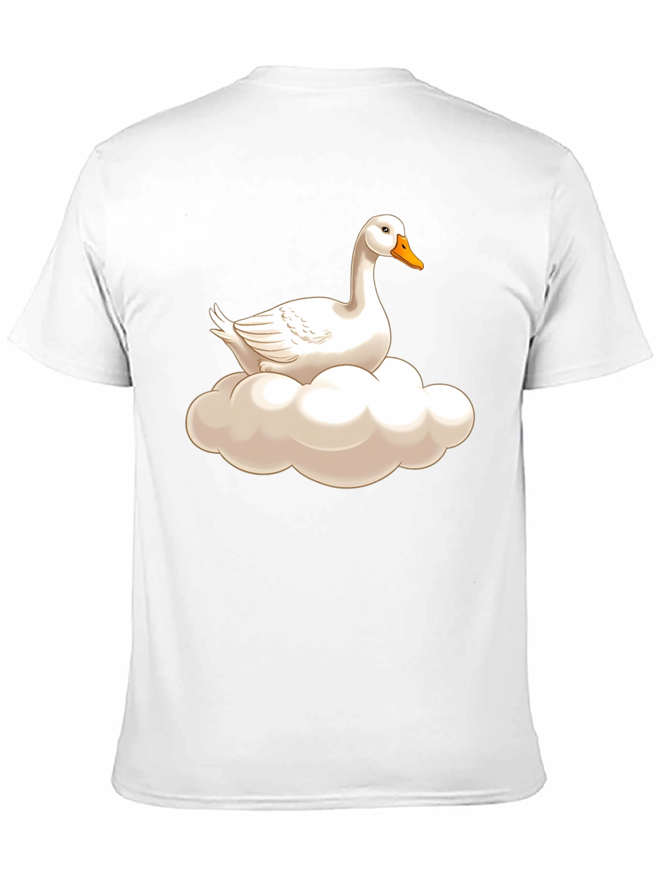 Black Goose on Cloud Graphic Tee - Black Cotton T-Shirt view 11
