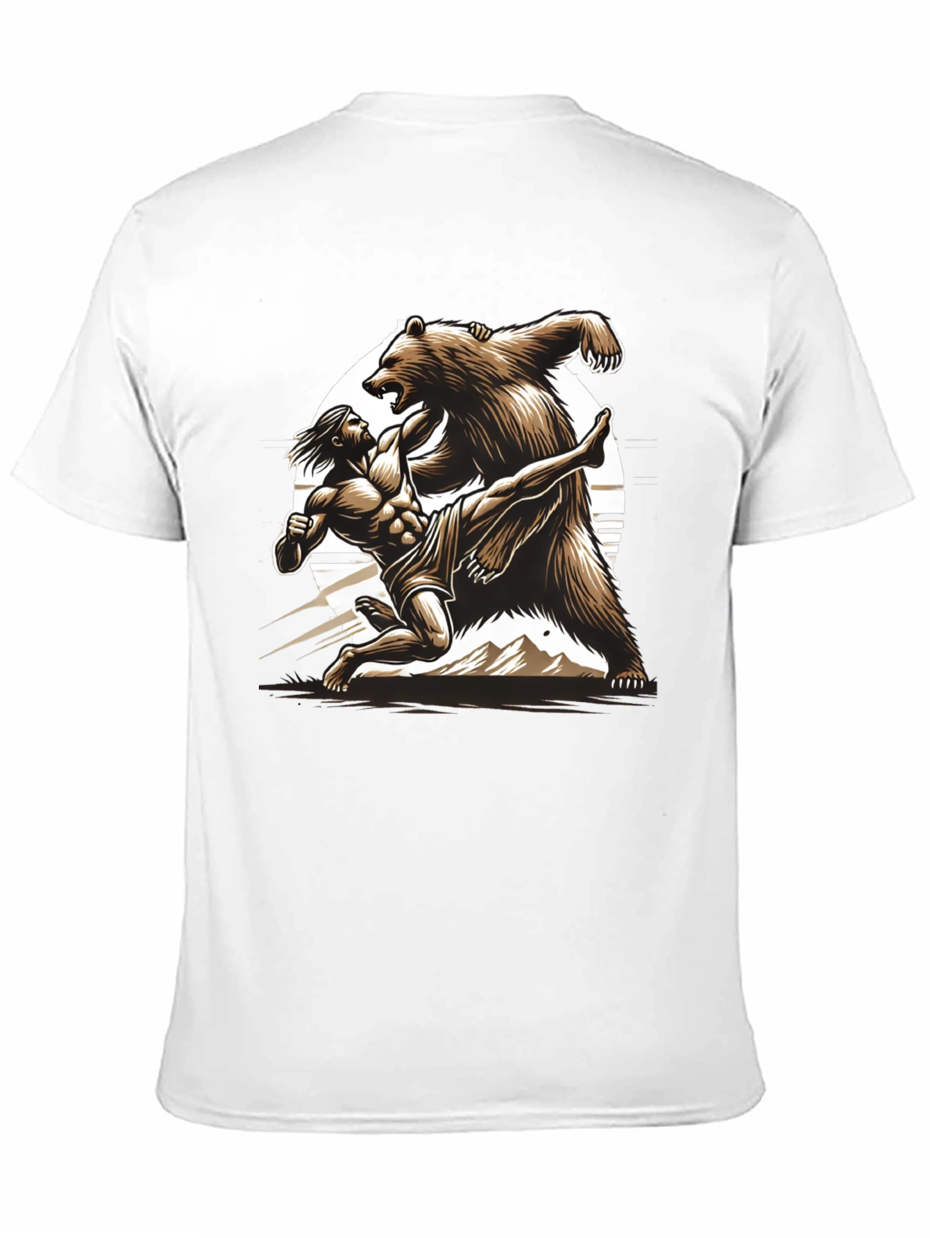 Black Man Vs Bear Graphic T-Shirt view 11