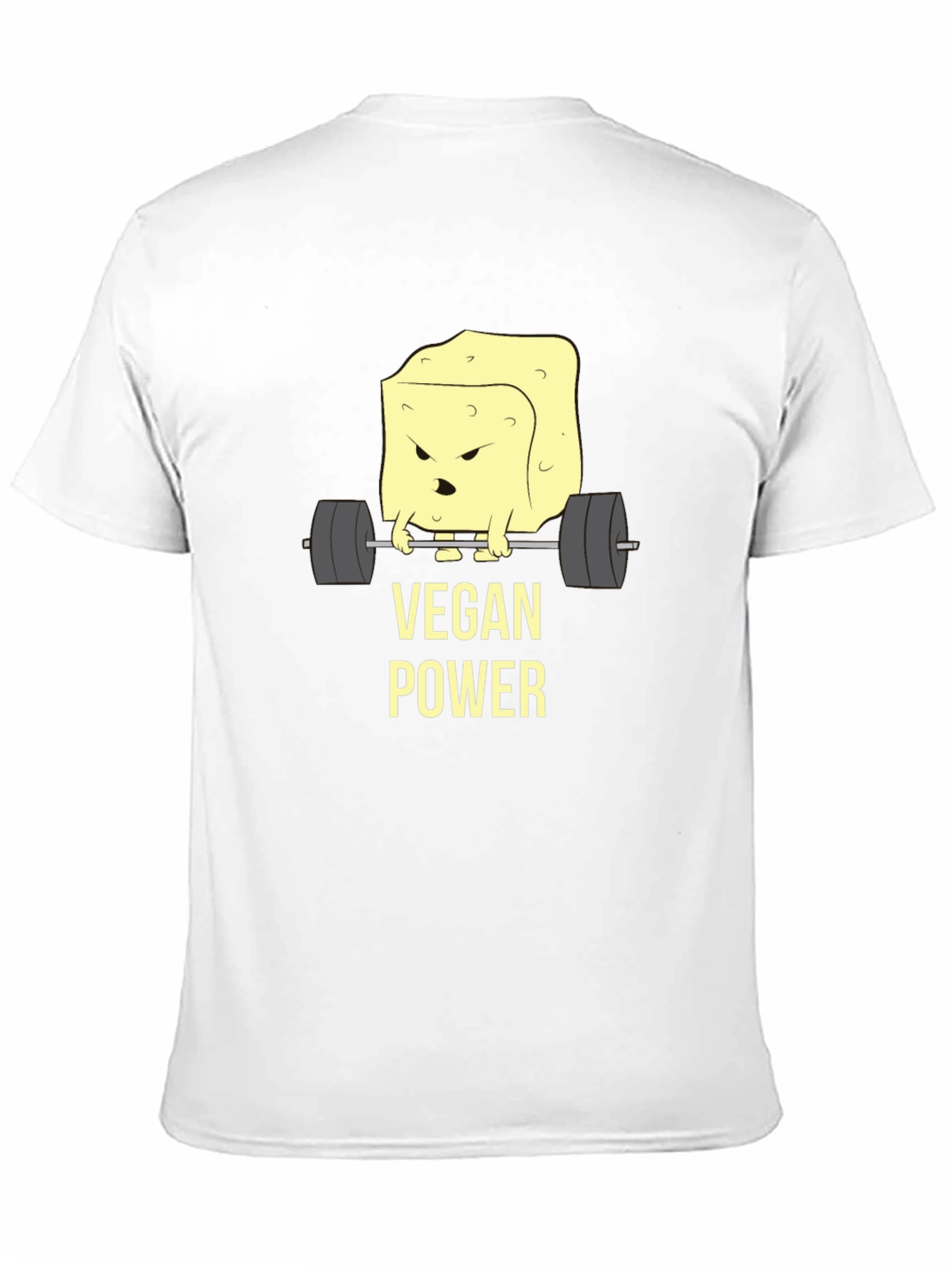 Vegan Power T-Shirt - Weightlifting Tofu Design - 11