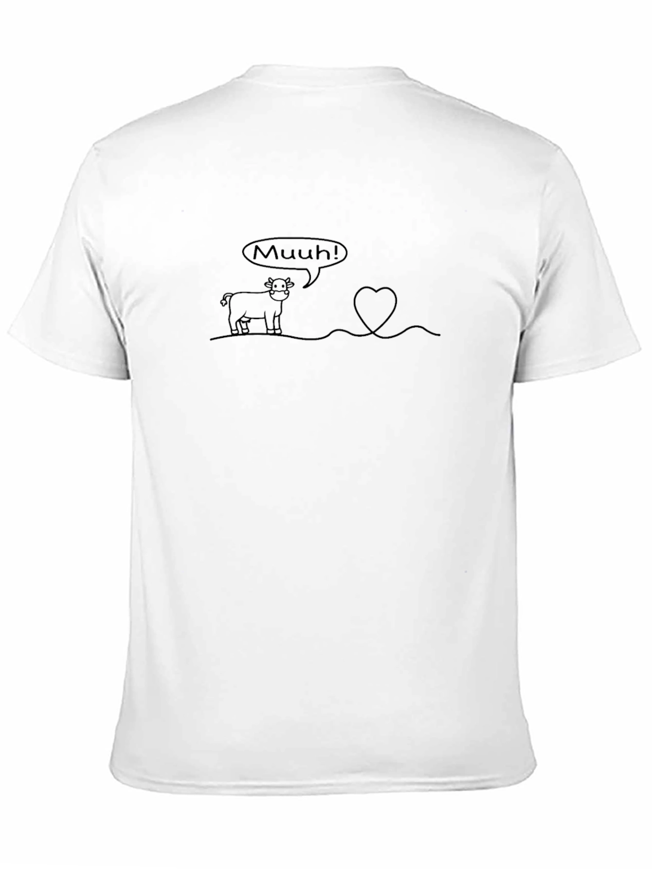 Black Muuh! Cow Love Heart T-Shirt view 11