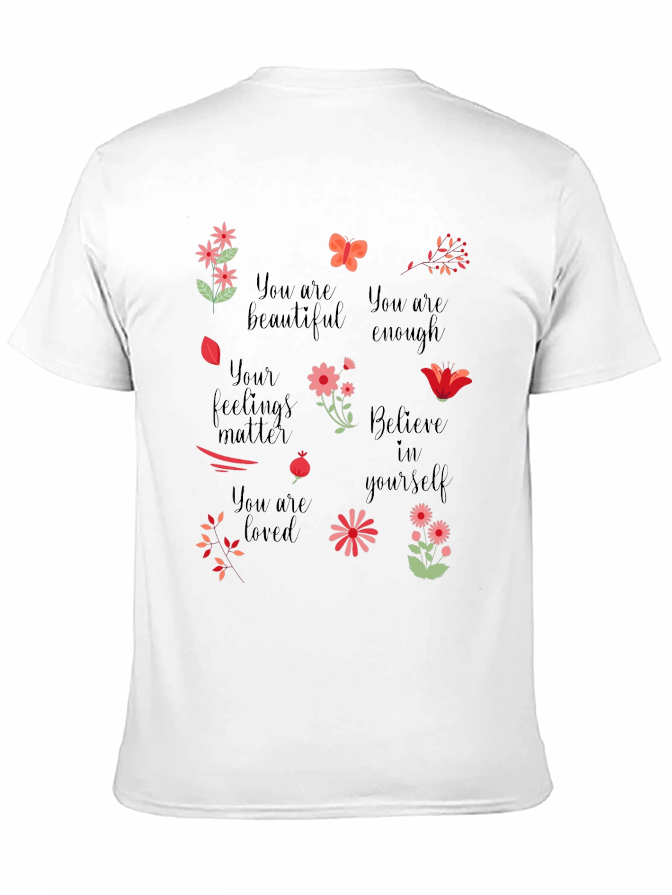 Black Inspirational Graphic Tee - You are Enough view 11