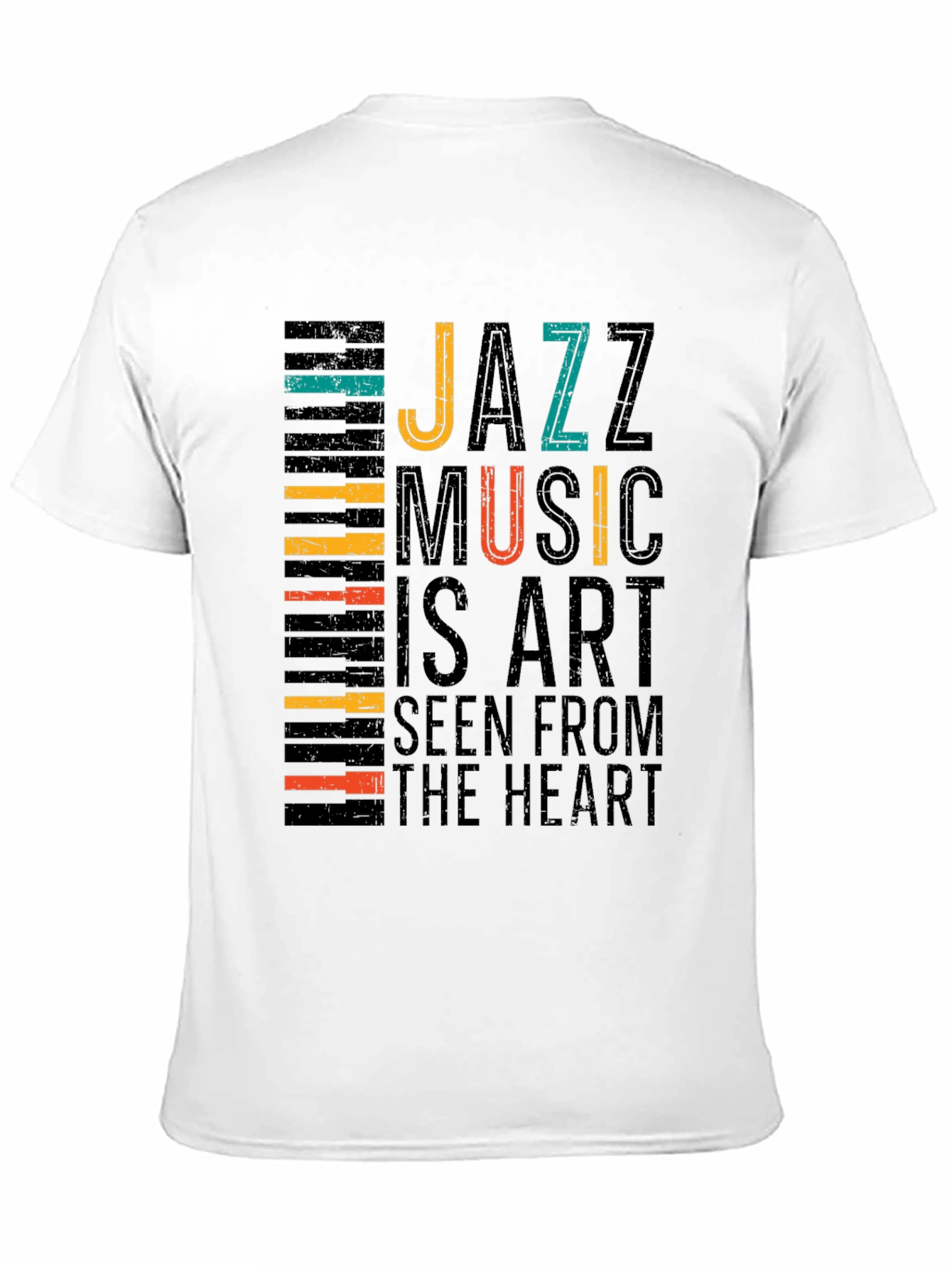 Black Jazz Music Art T-Shirt - Seen From The Heart view 11