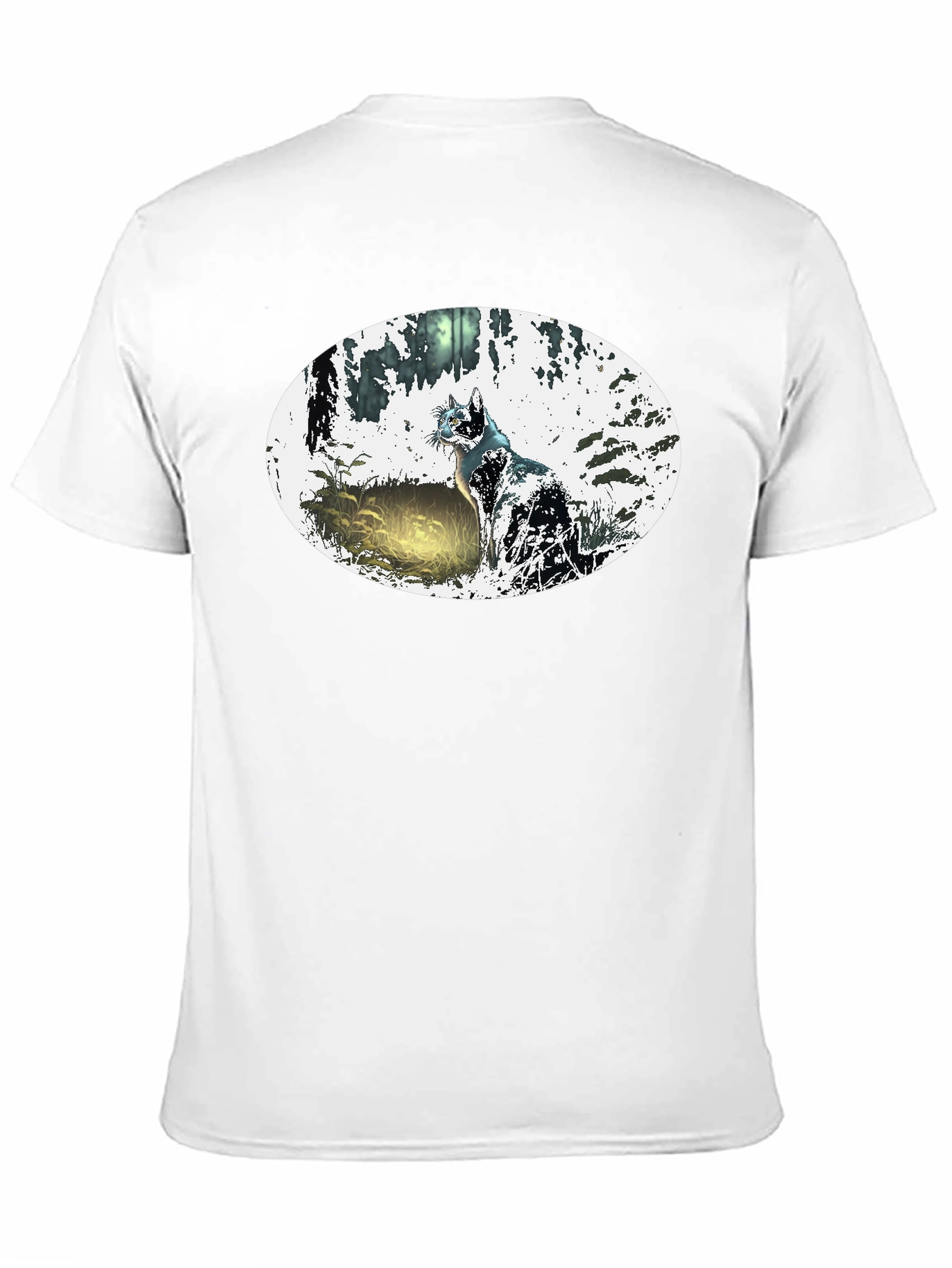 Black Mystic Cat Black T-Shirt view 11