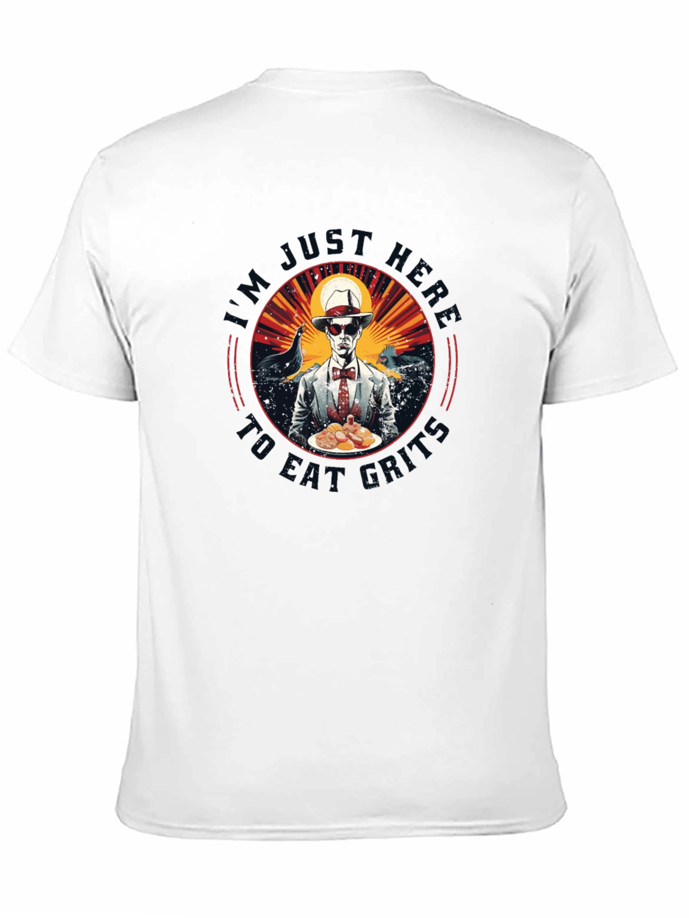 Black I'm Just Here To Eat Oysters T-Shirt view 11