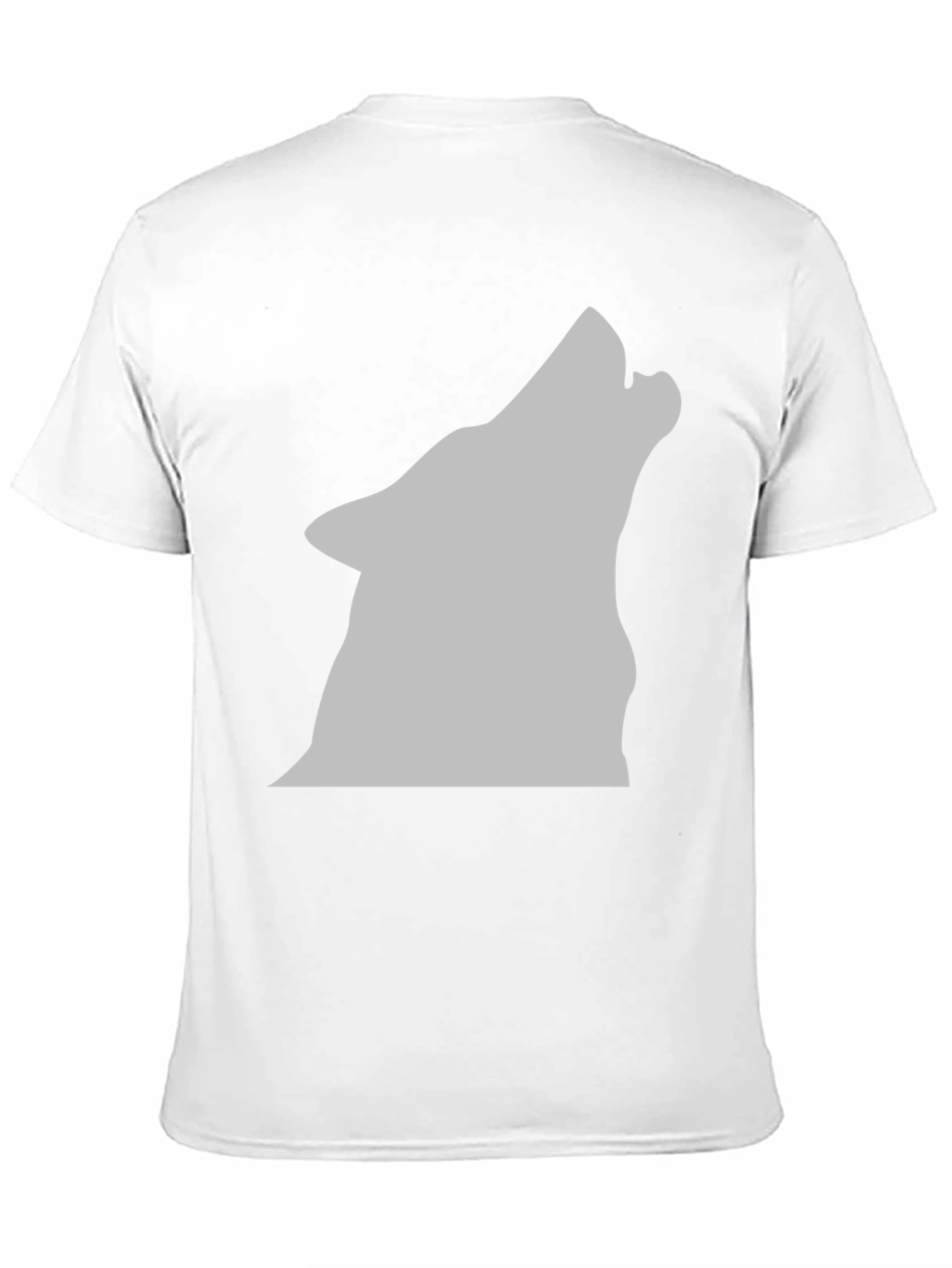 Black Wolf Silhouette Graphic Tee - Black Cotton T-Shirt view 11