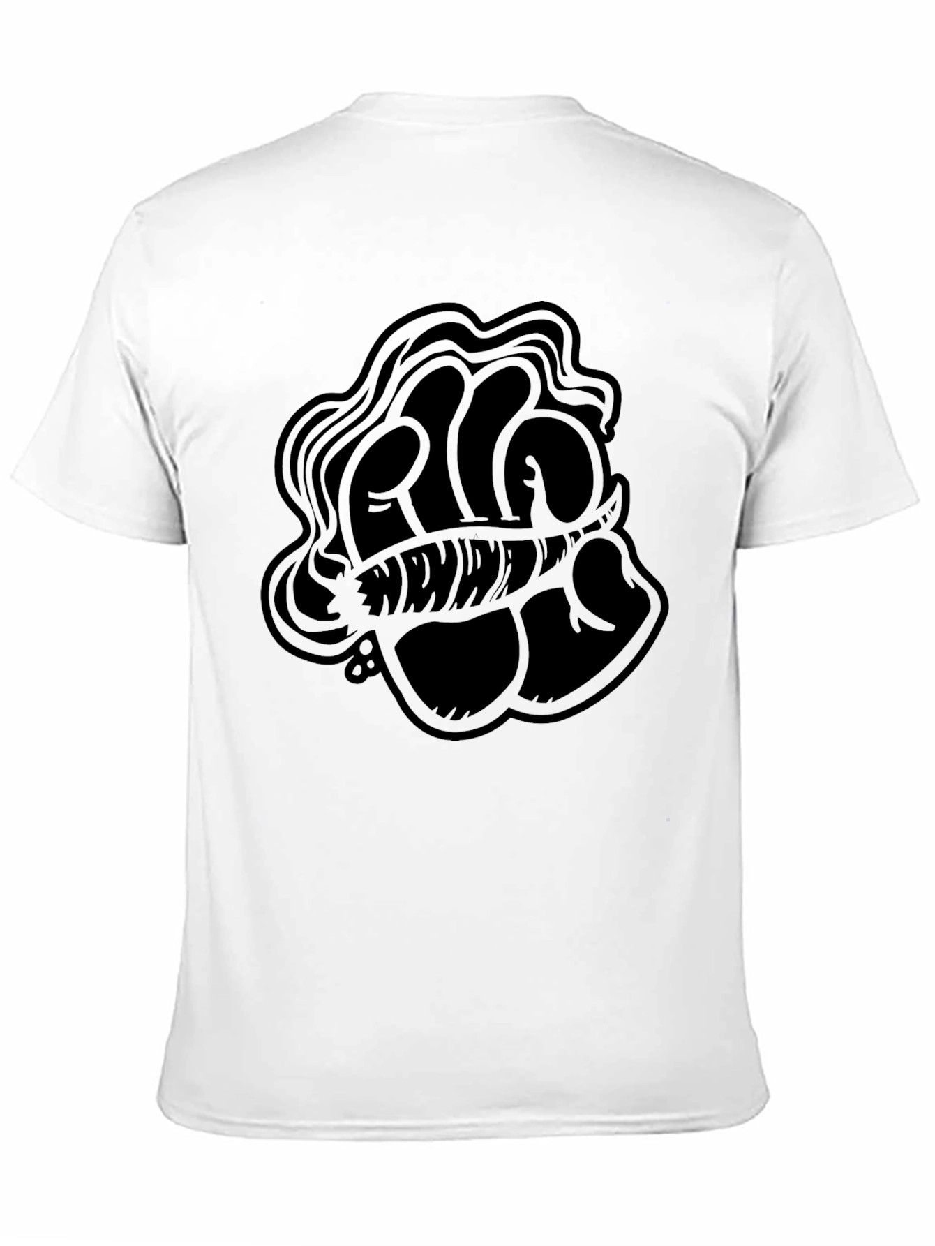 Black Men's Black Graphic T-Shirt view 11