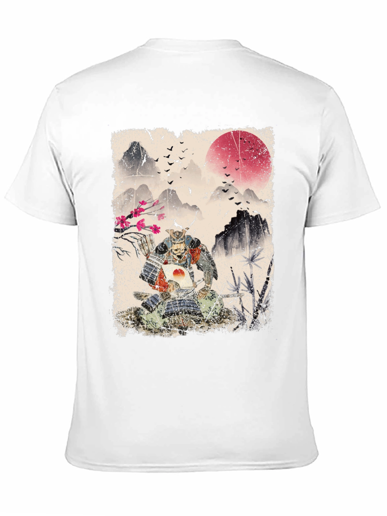 Black Samurai Warrior Graphic T-Shirt view 11