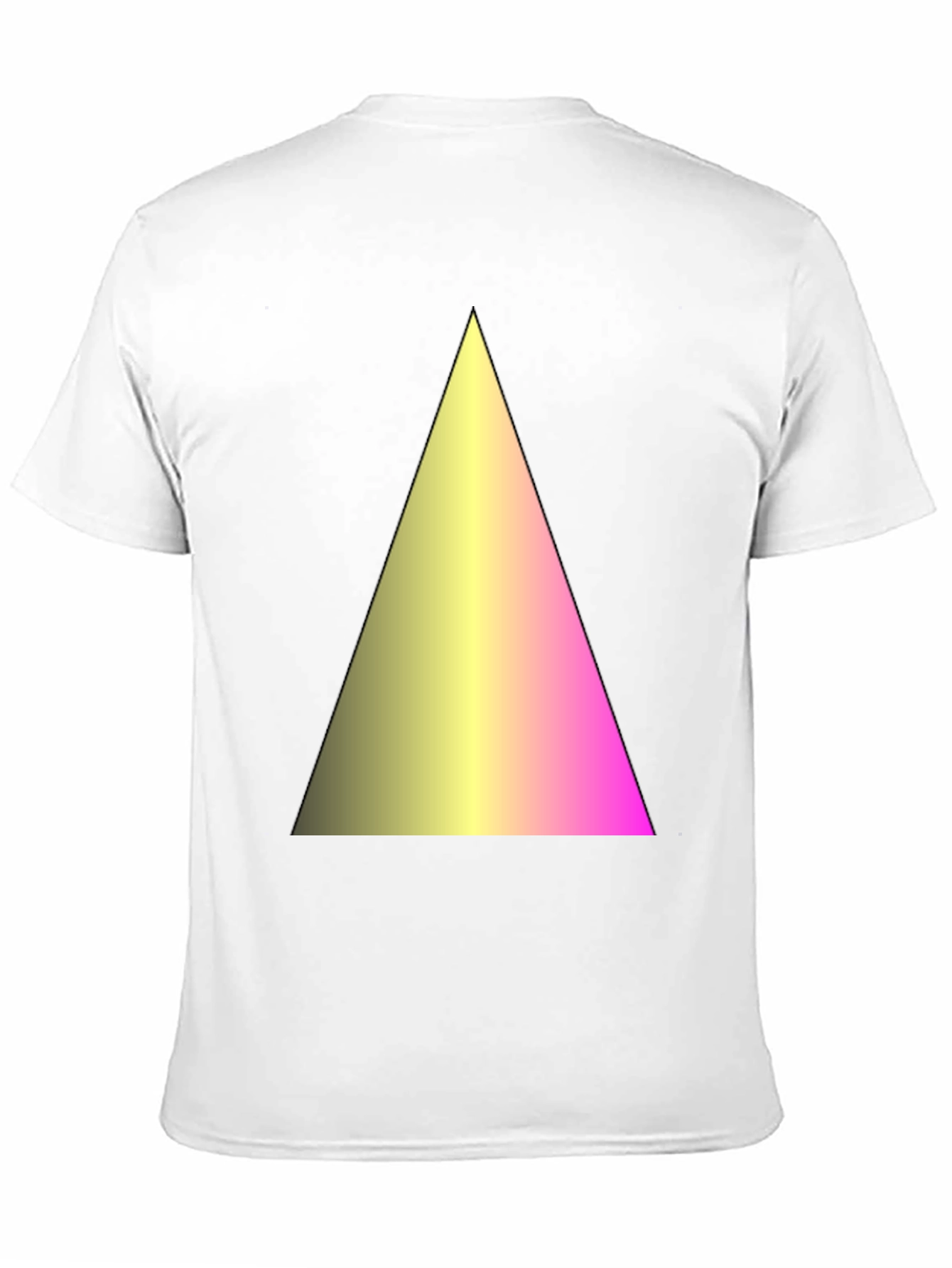 Black Gradient Triangle Graphic Black T-Shirt view 11