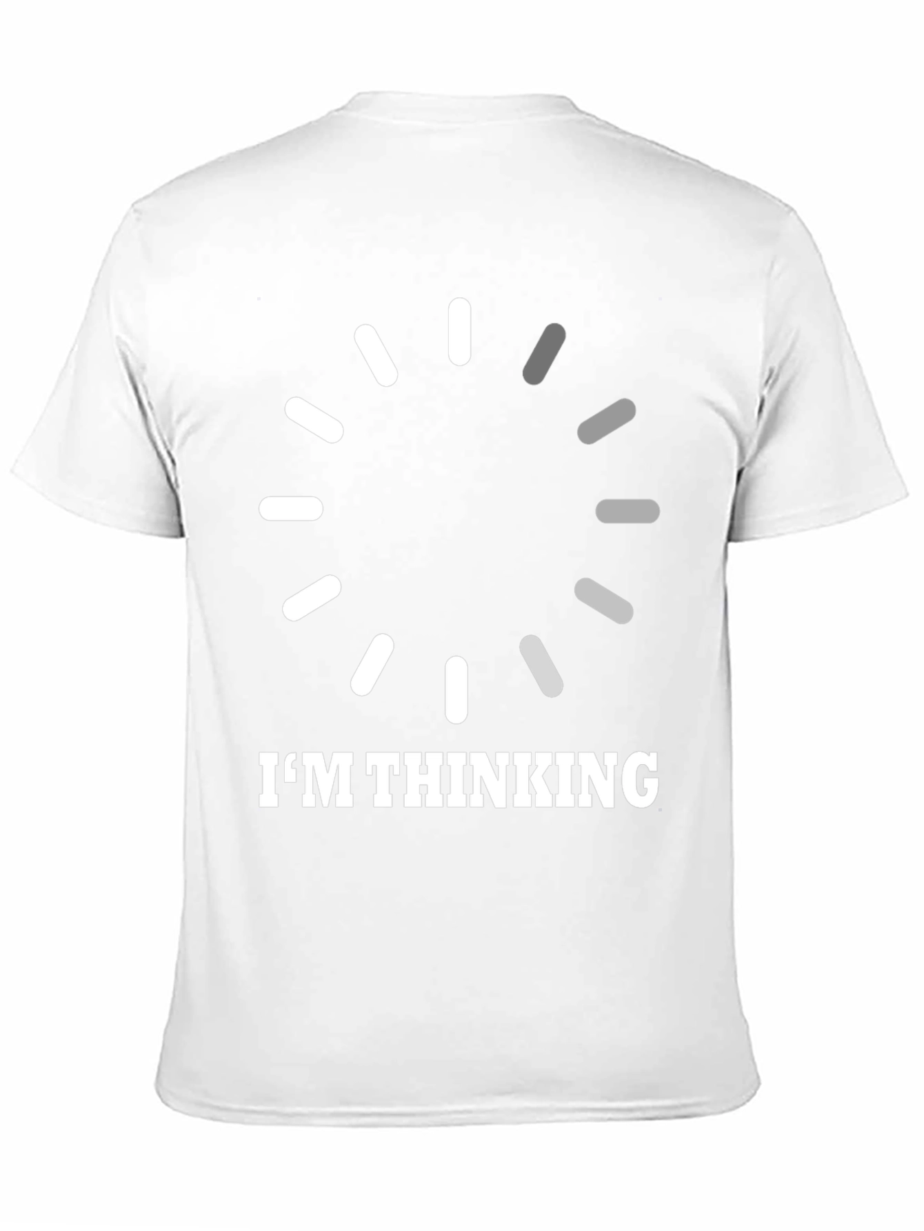 Black I'm Thinking Loading Circle Graphic T-Shirt view 11