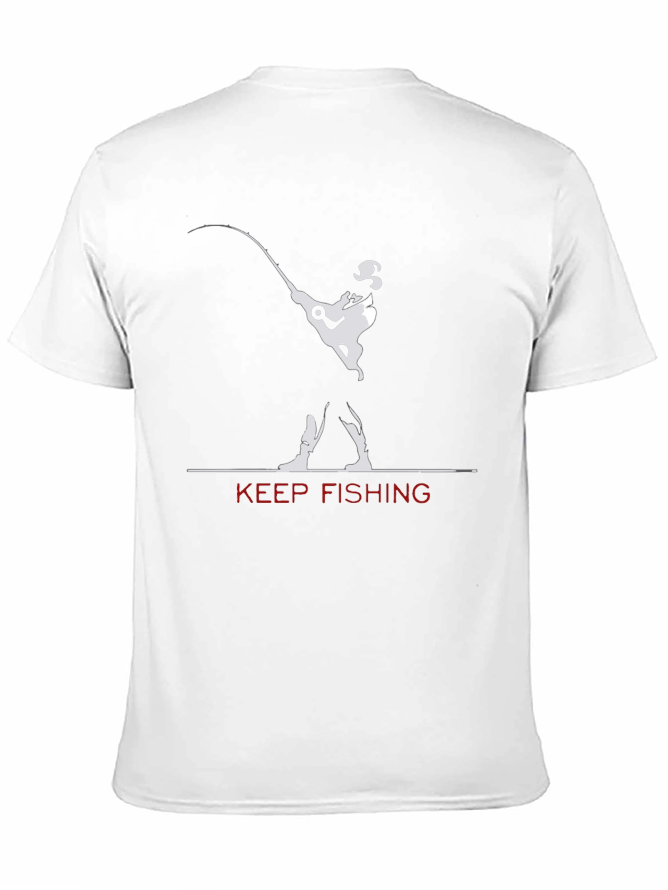Black Keep Fishing Graphic T-Shirt - Black view 11