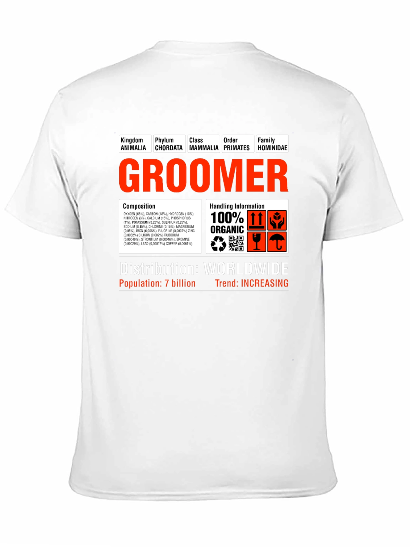 Black Groomer T-Shirt - 100% Organic view 11