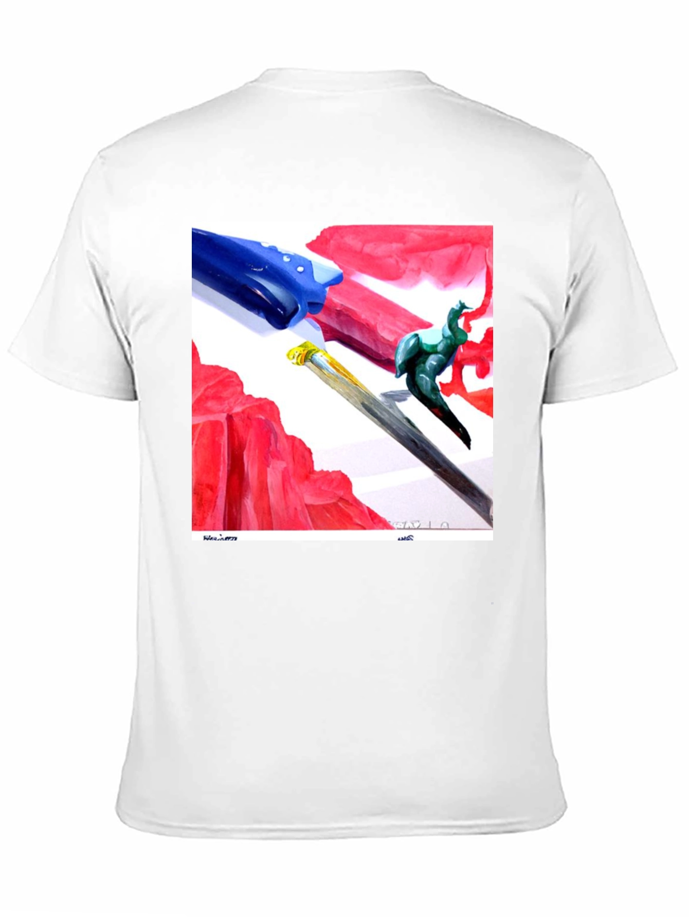 Black Abstract Art T-Shirt - Modern Artistic Tee view 11