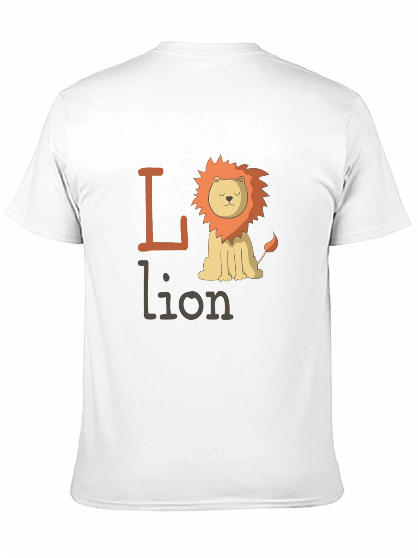 Black Cute Lion Graphic Tee - Animal Lover T-Shirt view 11