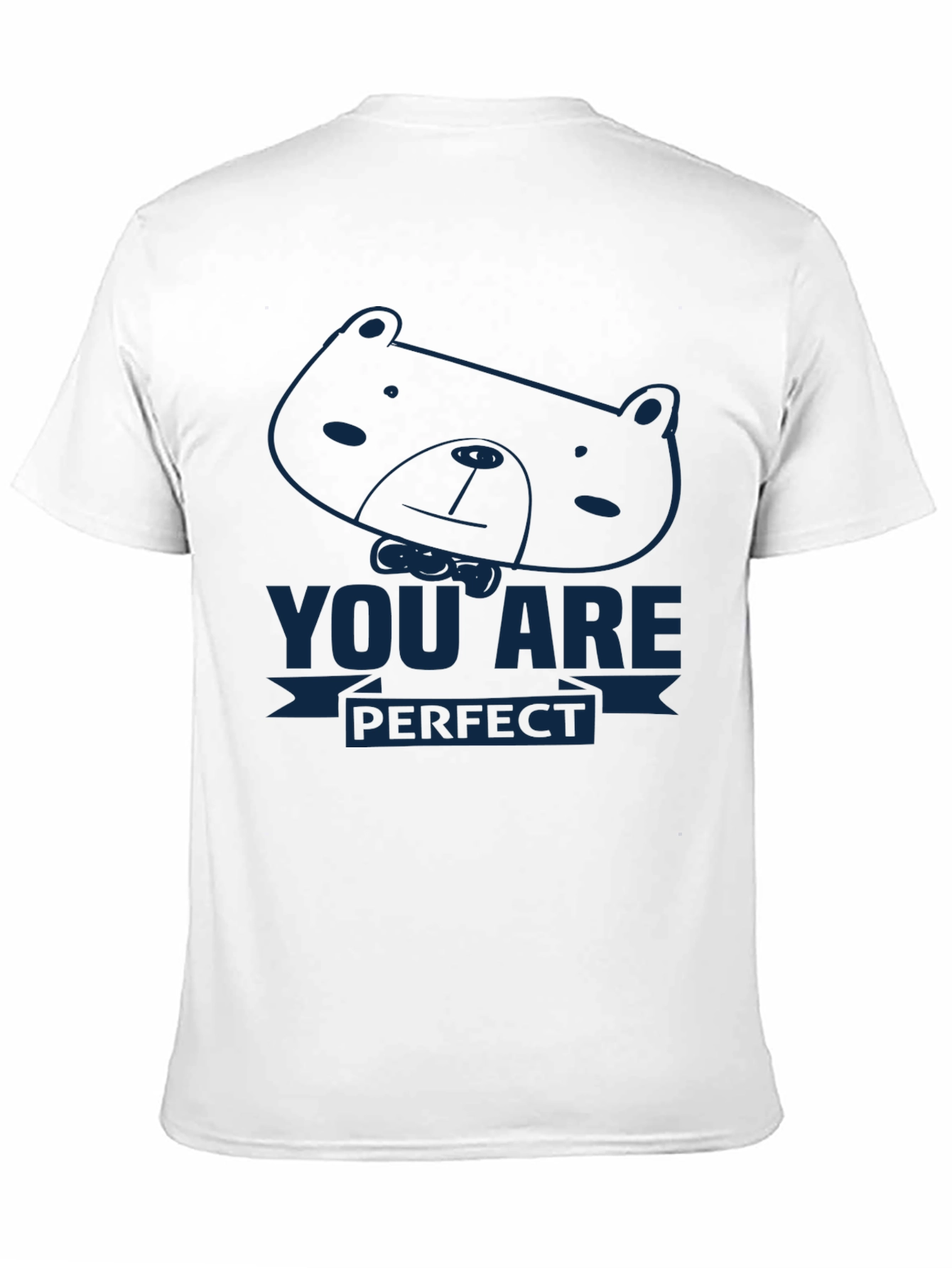Black You Are Perfect Bear Graphic Tee - Soft Cotton Comfort view 11