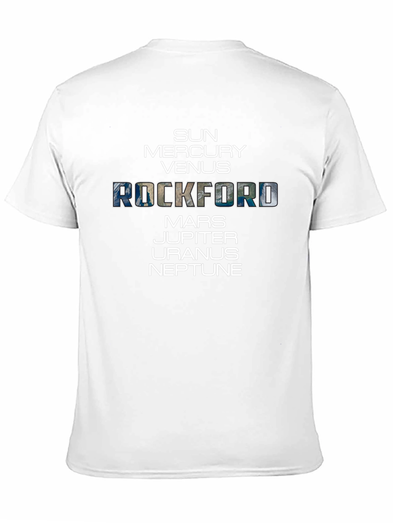 Black Planets Rockford T-Shirt, Black Cotton Crew Neck Tee view 11