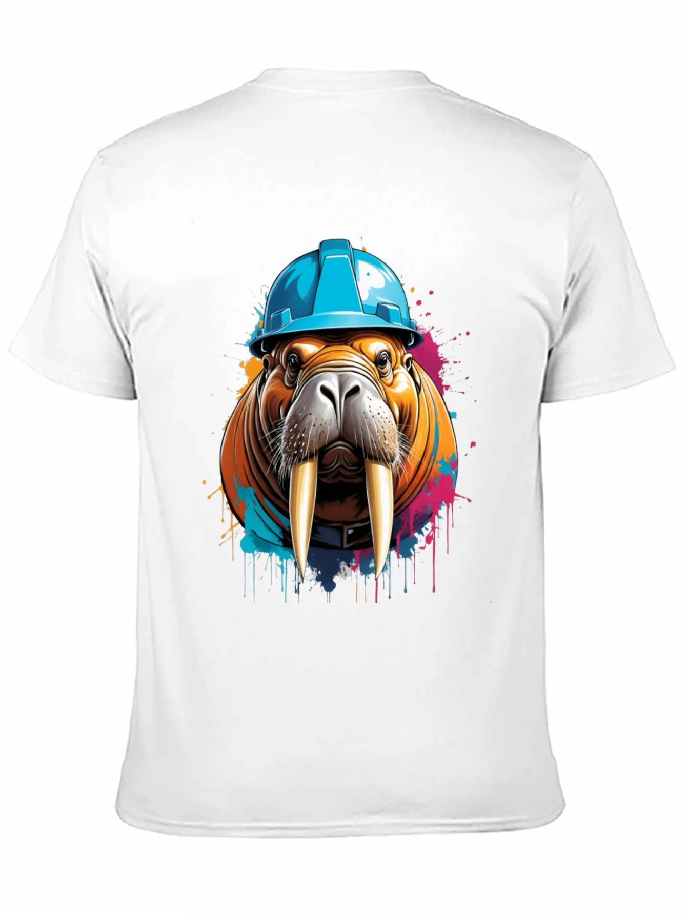 Black Walrus in Hard Hat Graphic Tee view 11
