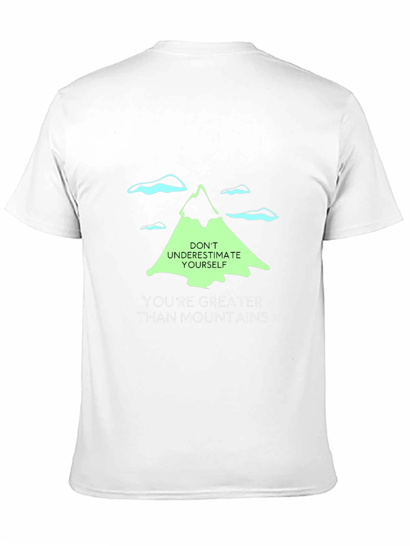 Black Motivational Graphic Tee - Greater Than Mountains view 11