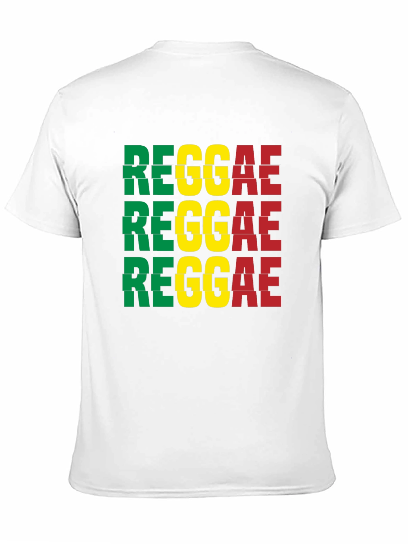 Black Reggae T-Shirt - Green, Yellow, Red view 11