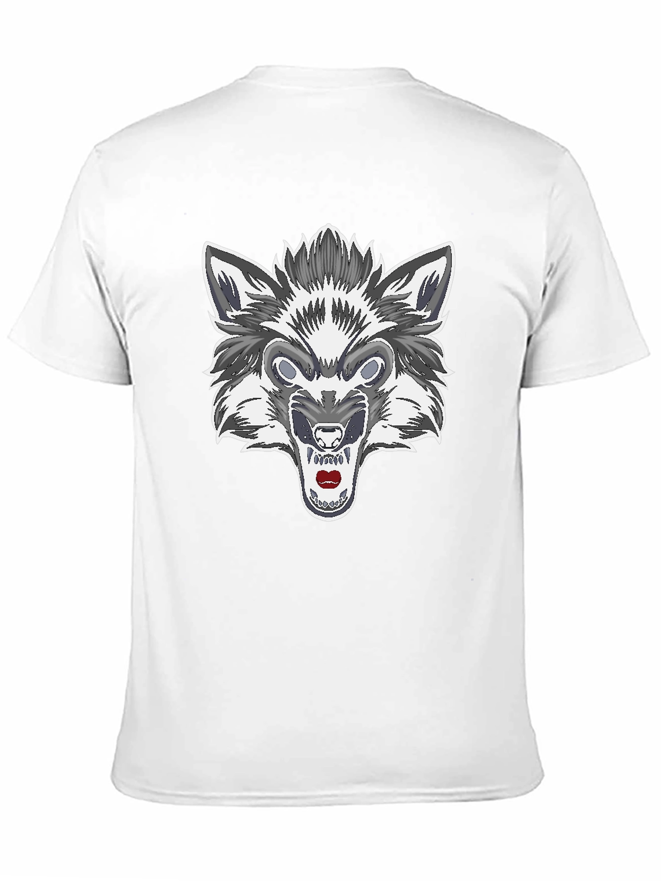 Black Men's Black Wolf Graphic Tee view 11