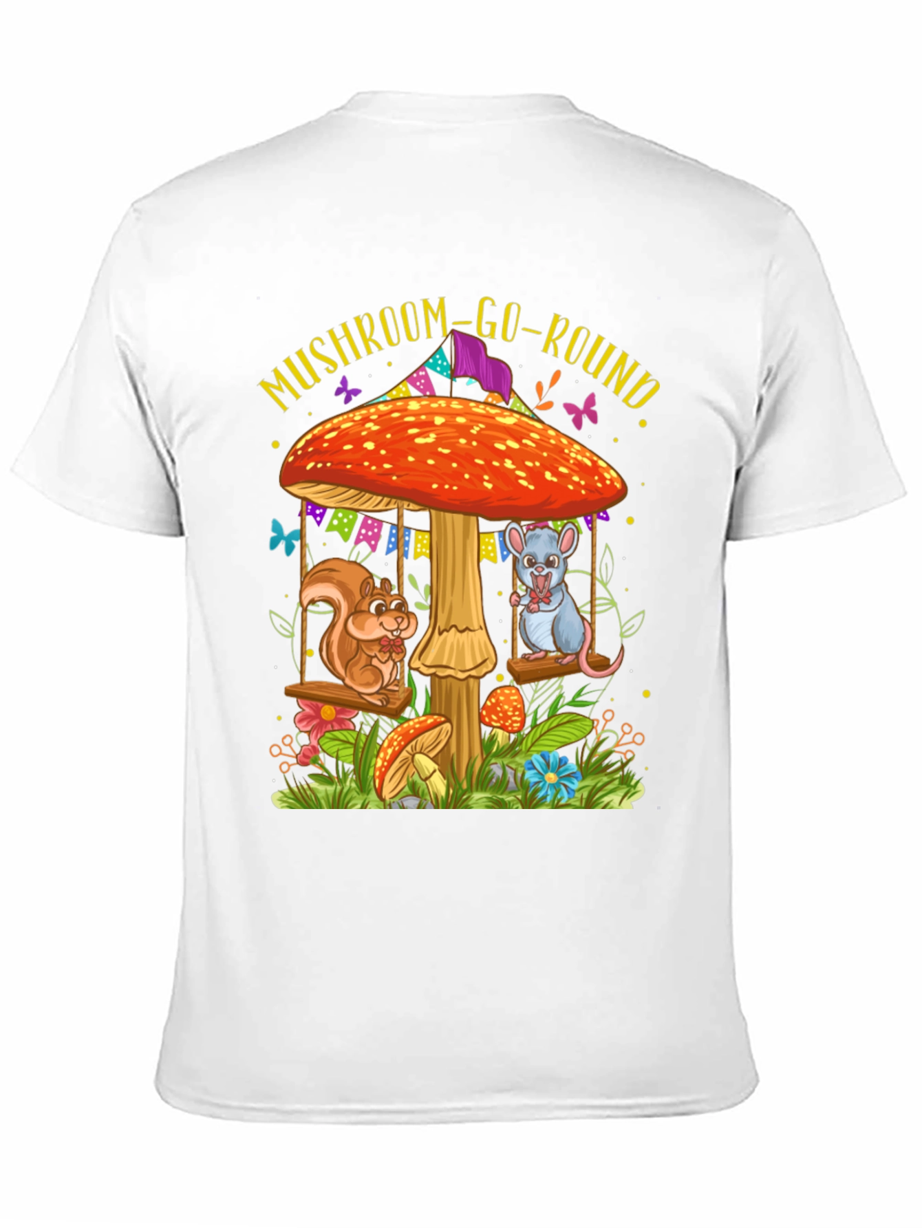 Black Mushroom Go Round Graphic Tee view 11