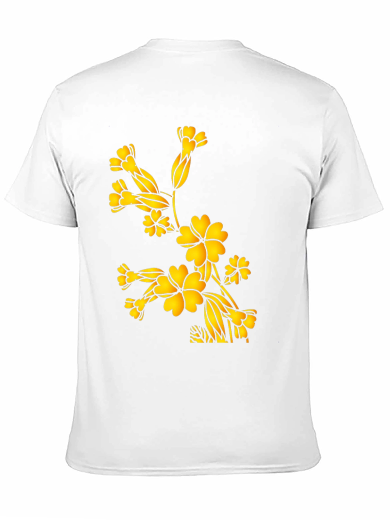 Black Floral Blossom Black T-Shirt view 11