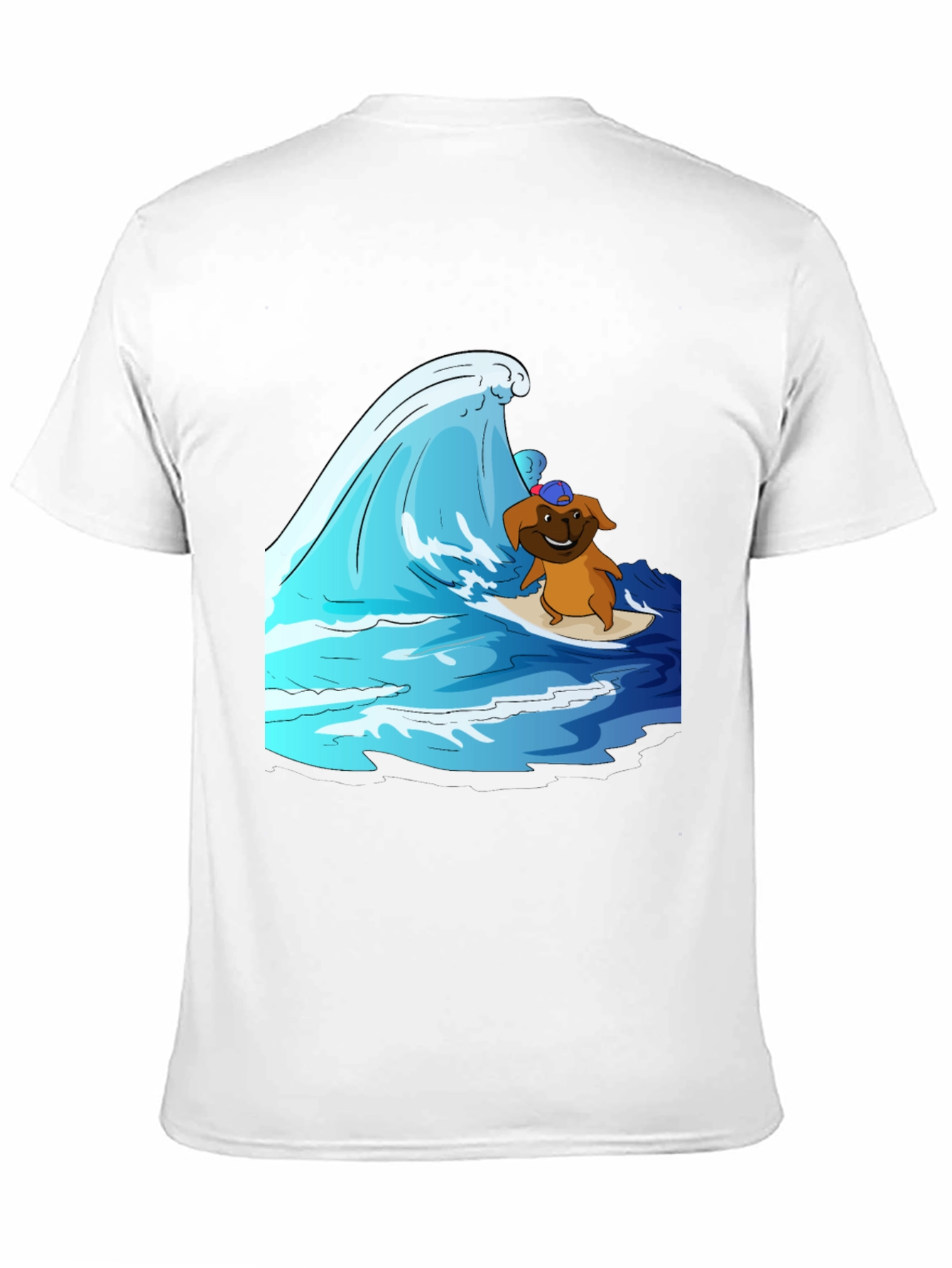 Black Surfing Dog T-Shirt view 11
