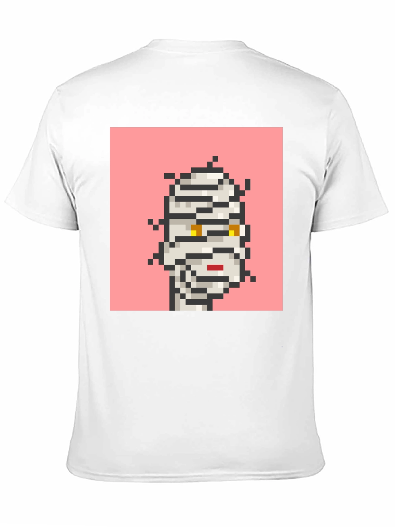 Black Pixelated Mummy Graphic Black T-Shirt view 11