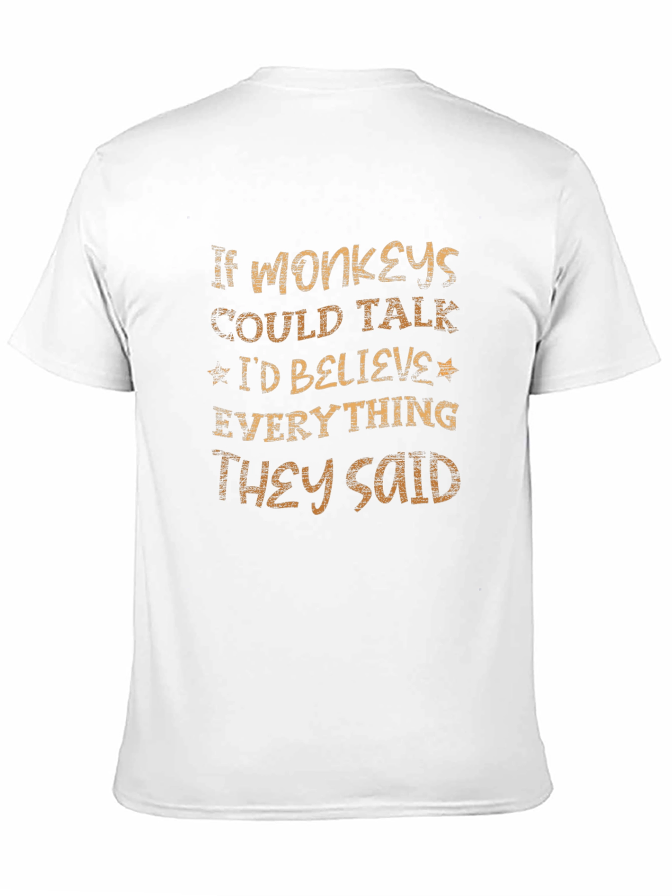 Black If Monkeys Could Talk T-Shirt view 11