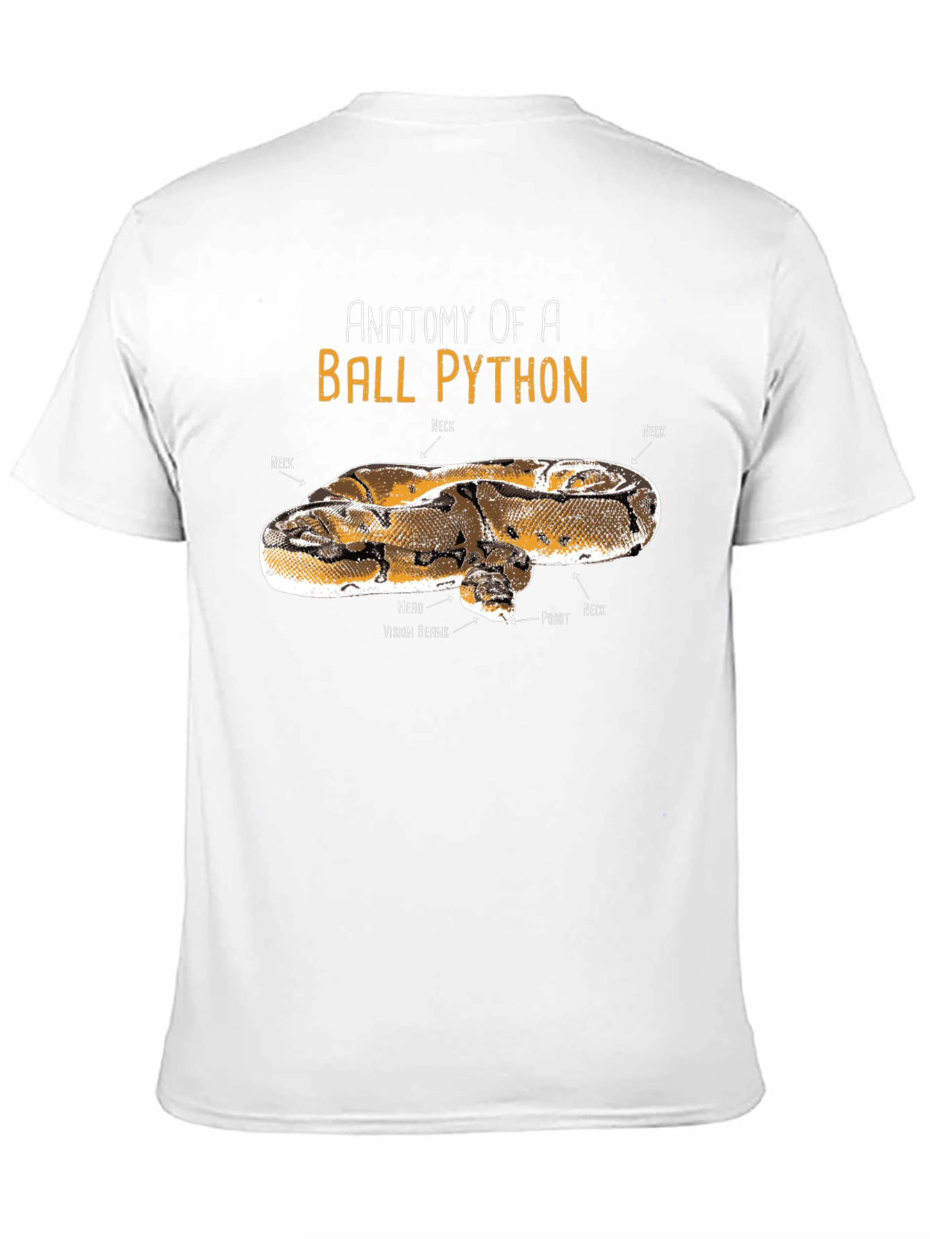 Black Anatomy of Ball Python Funny T-Shirt view 11