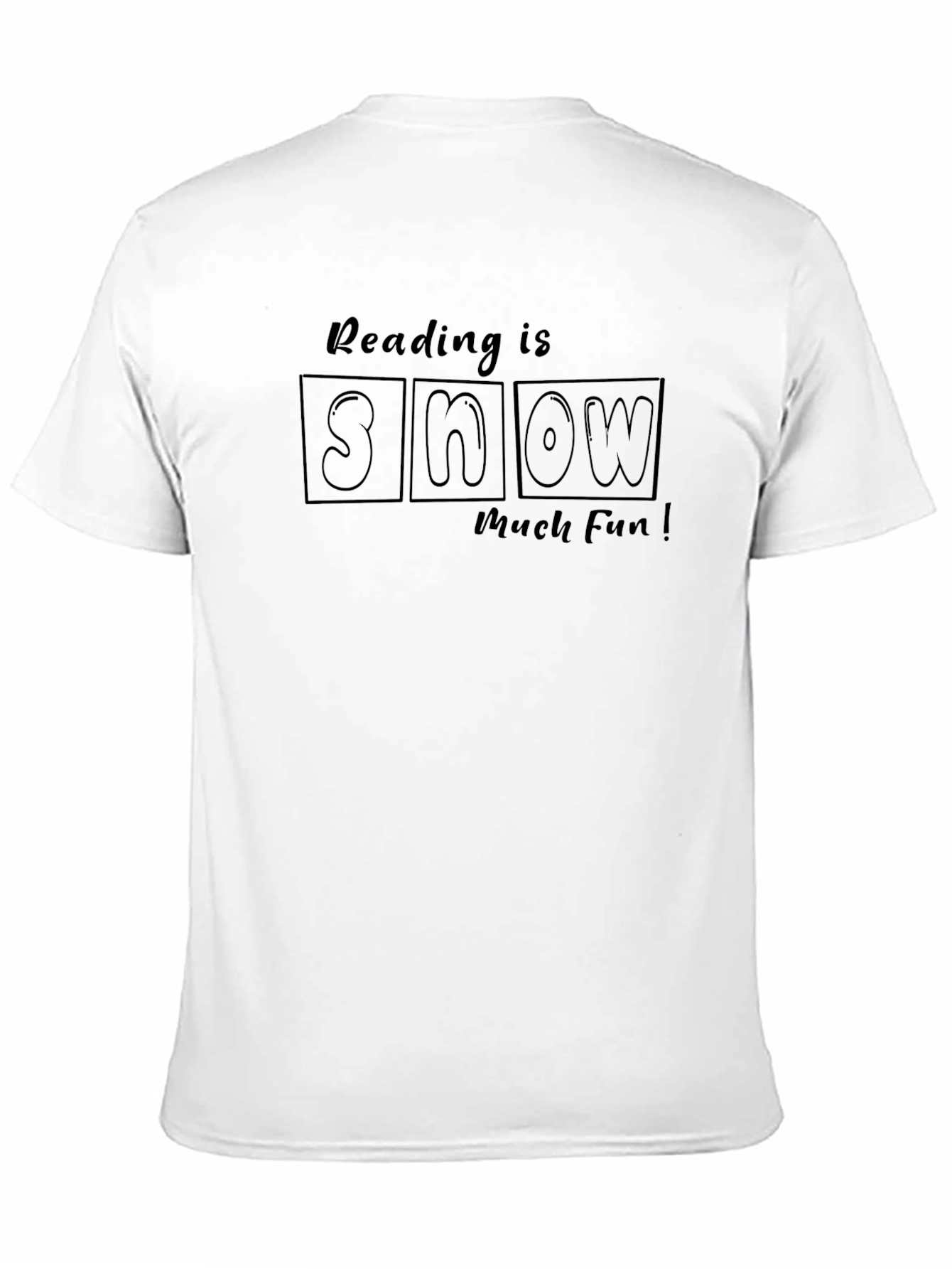 Black Reading is Snow Much Fun T-Shirt view 11