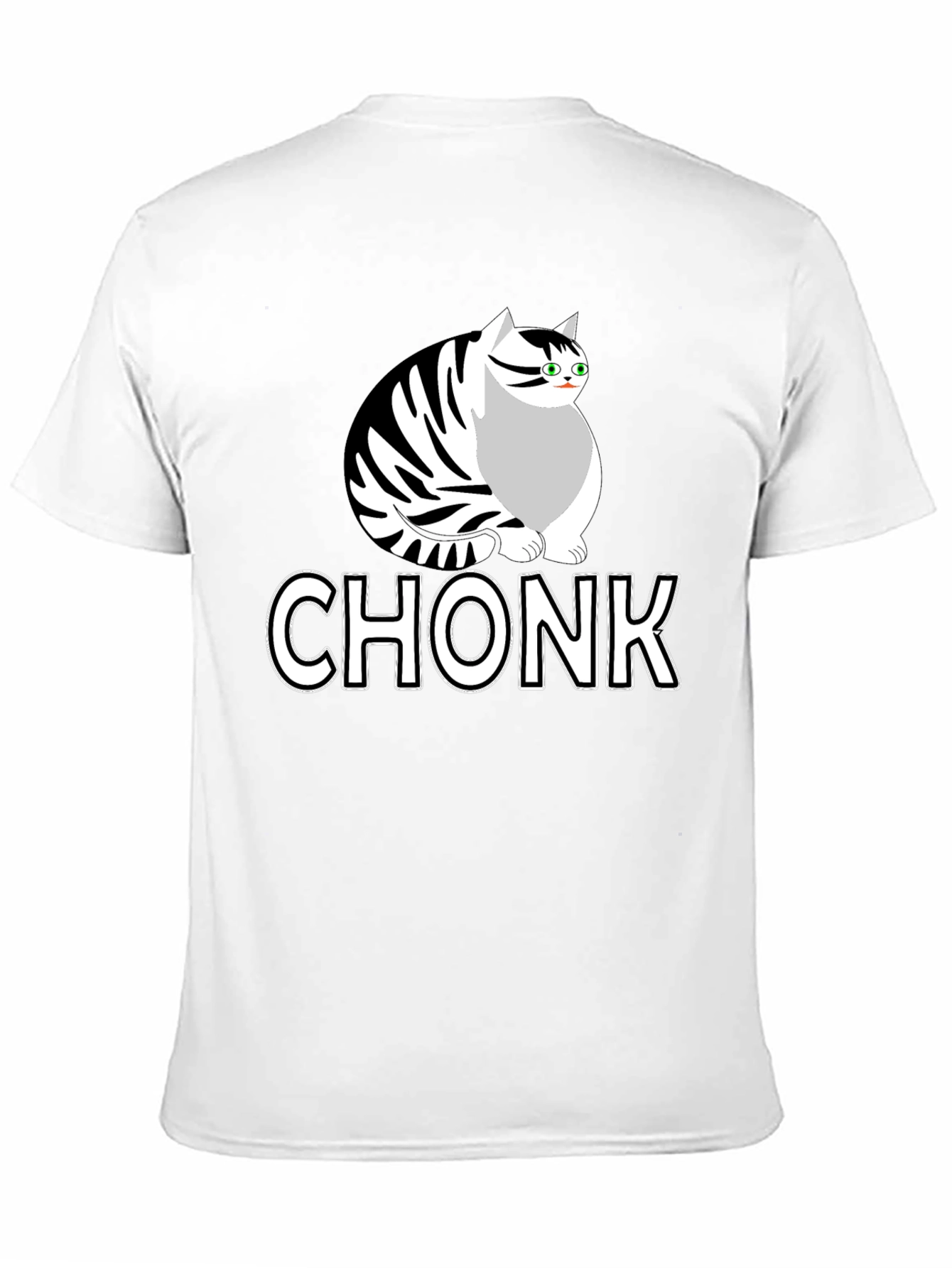 Black Chonk Cat Graphic T-Shirt - Funny Cat Lover Tee view 11
