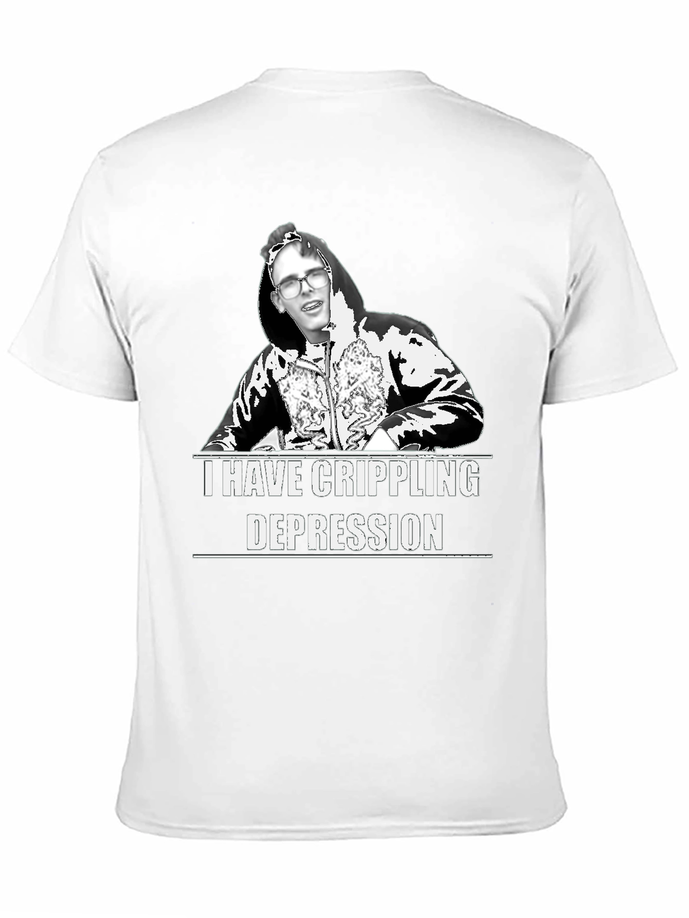 Black Crippling Depression Graphic Tee view 11