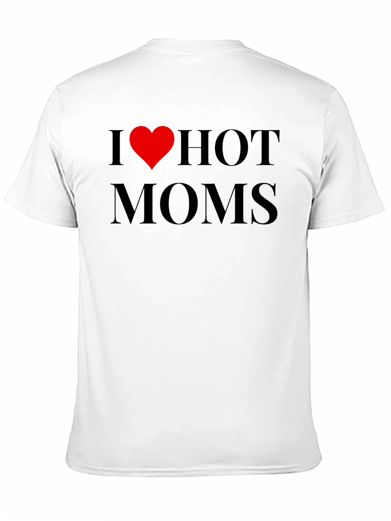 Black I Heart Hot Moms Graphic Tee - Adult Humor Novelty T-Shirt view 11
