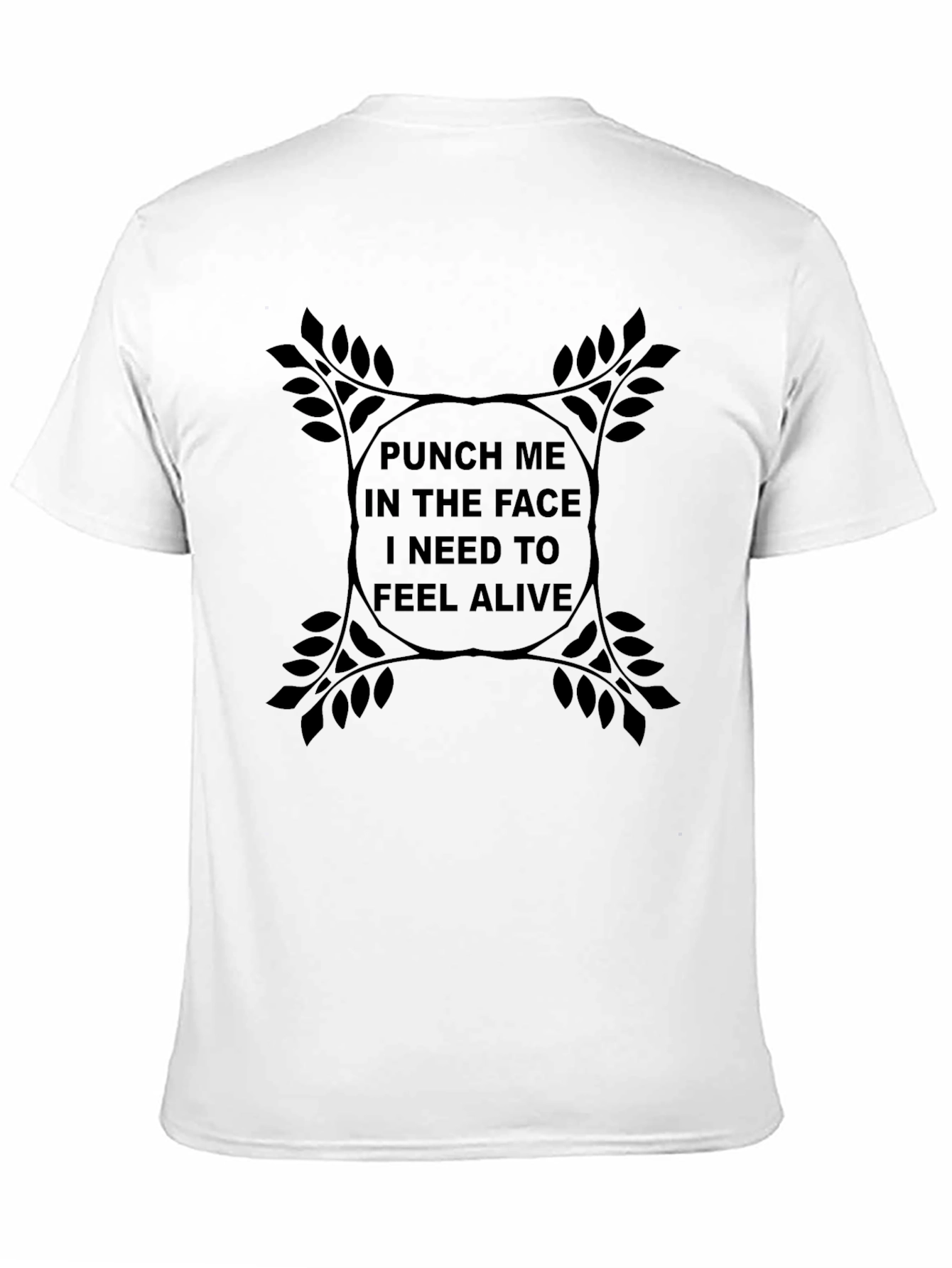 Black Punch Me Tee - Edgy Black Graphic T-Shirt view 11