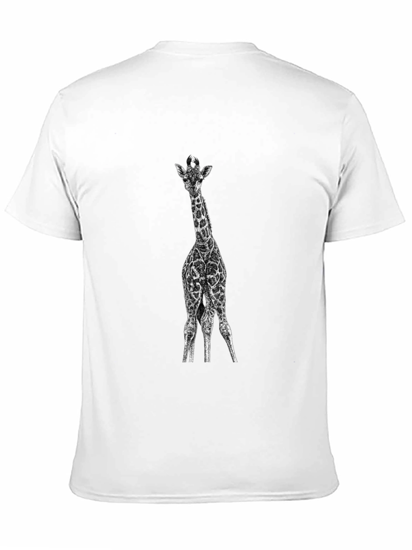 Black Giraffe Graphic Tee - Men's Black T-Shirt view 11