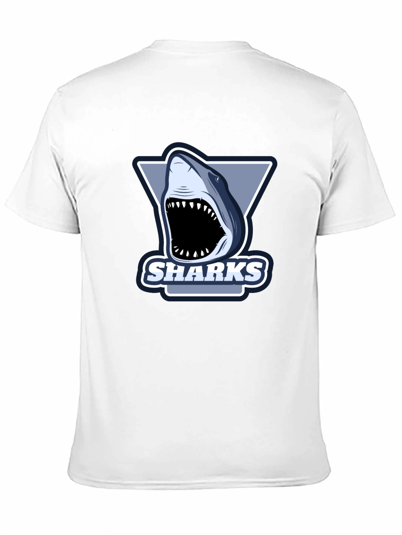 Black Men's Black Shark Graphic T-Shirt view 11