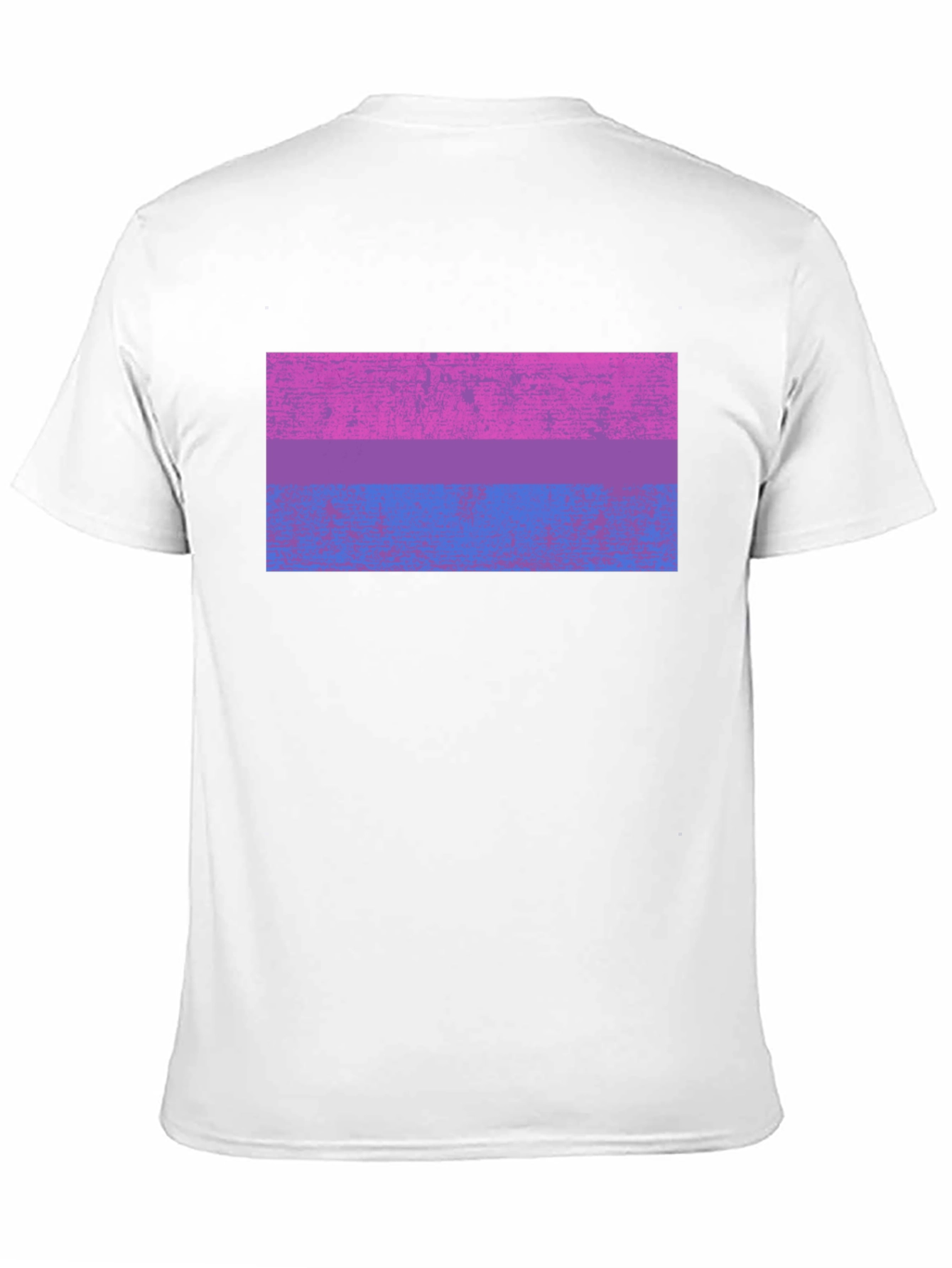 Black Bisexual Pride Flag Graphic Tee - Black Cotton Blend view 11