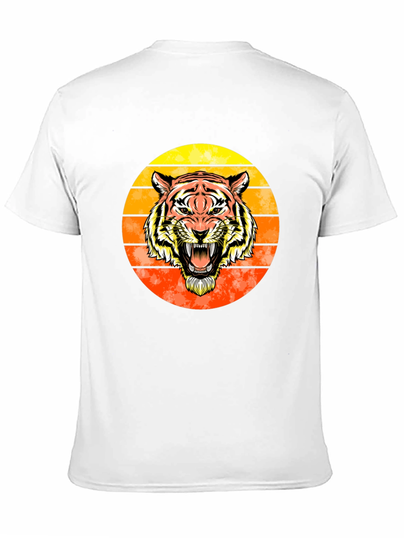 Black Tiger Sunset Graphic Tee - Black Cotton Comfort view 11