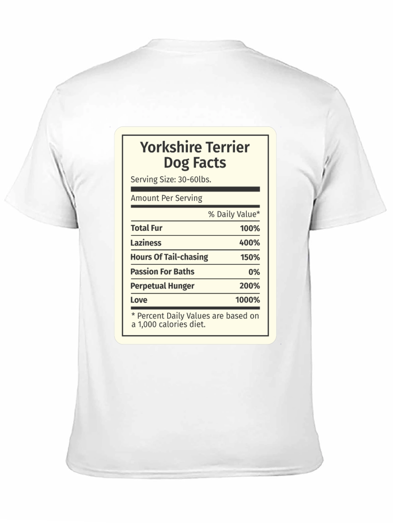 Black Yorkshire Terrier Dog Facts Funny Novelty T-Shirt view 11