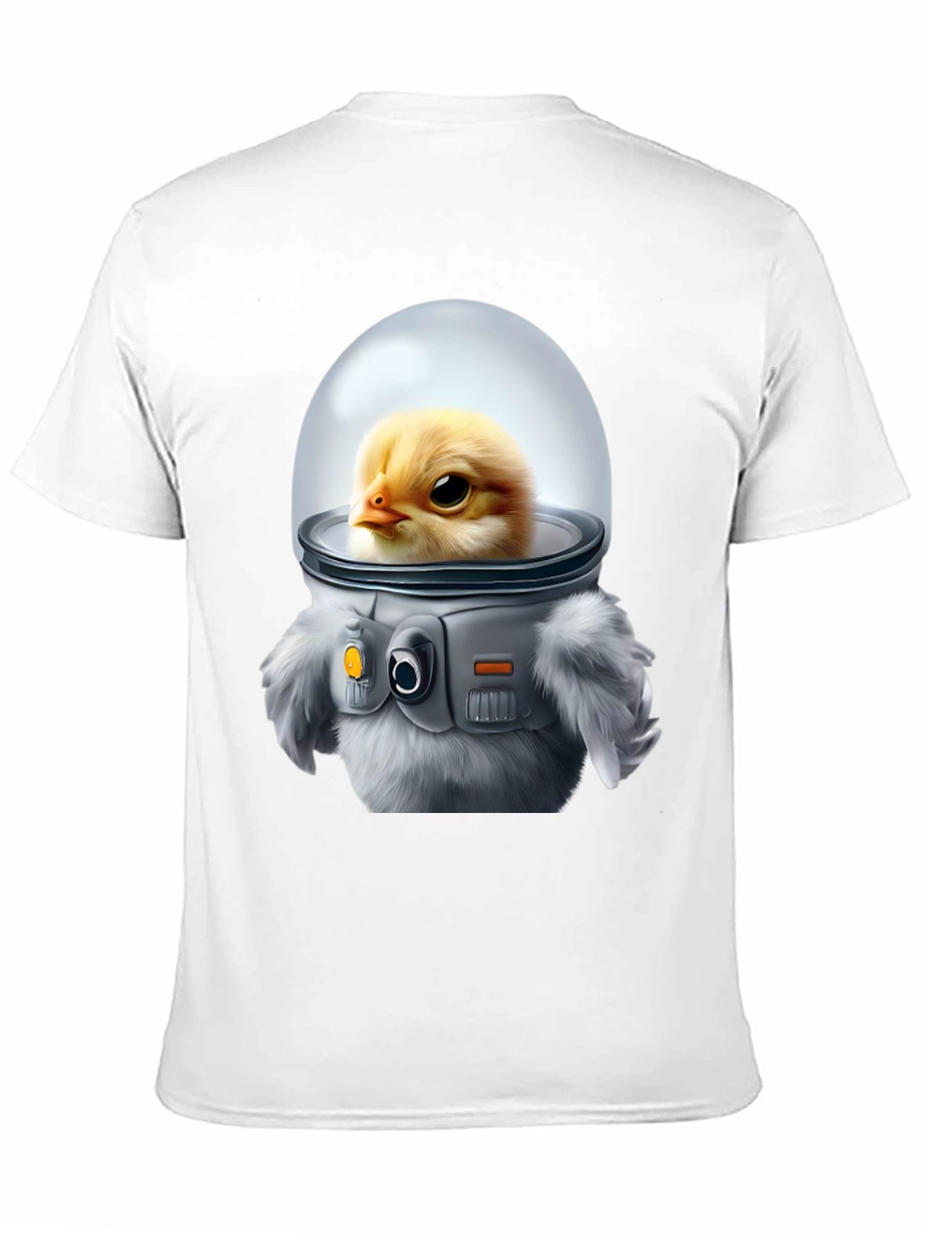 Black Chick in Space Suit Graphic T-Shirt view 11