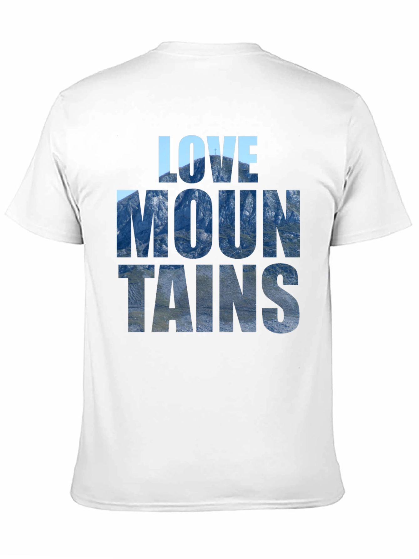 Black Love Mountains Graphic Tee - Nature Inspired Black T-Shirt view 11