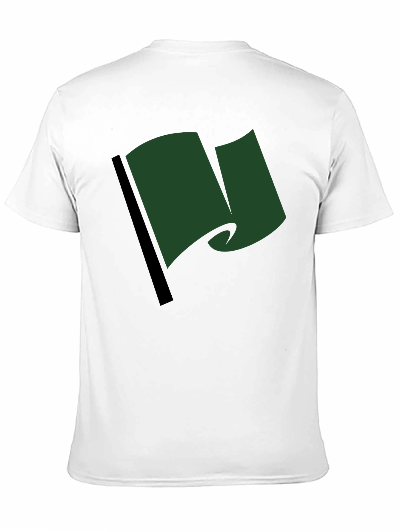 Black Green Flag Graphic Tee - Casual Black T-Shirt view 11