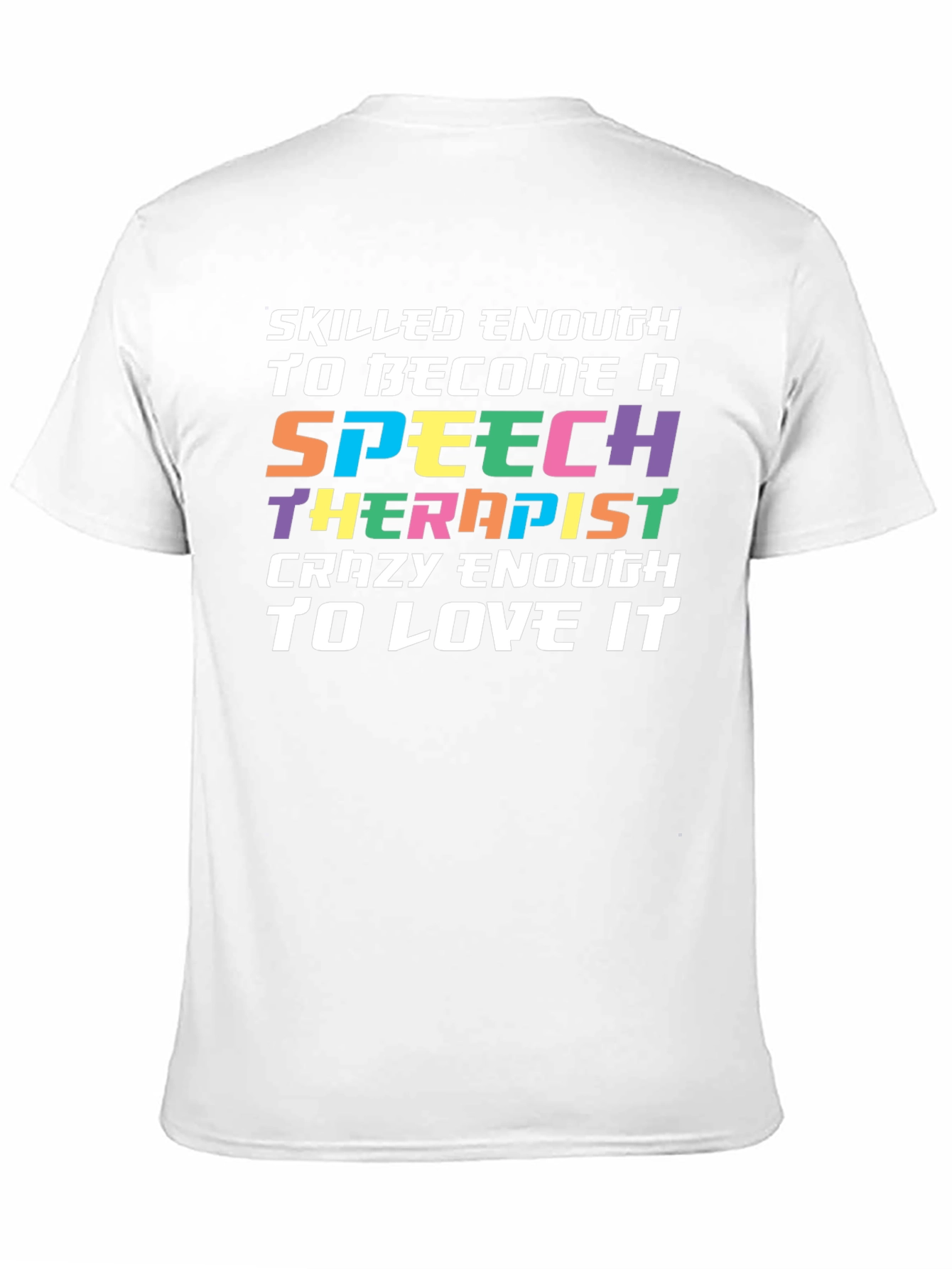 Black Speech Therapist Novelty Graphic T-Shirt view 11
