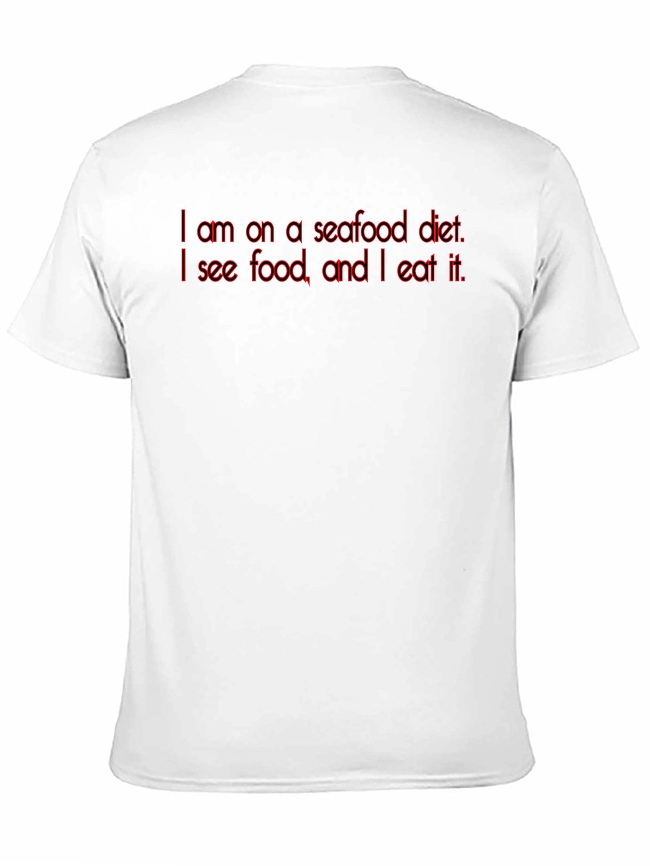 Black Seafood Diet Funny T-Shirt view 11