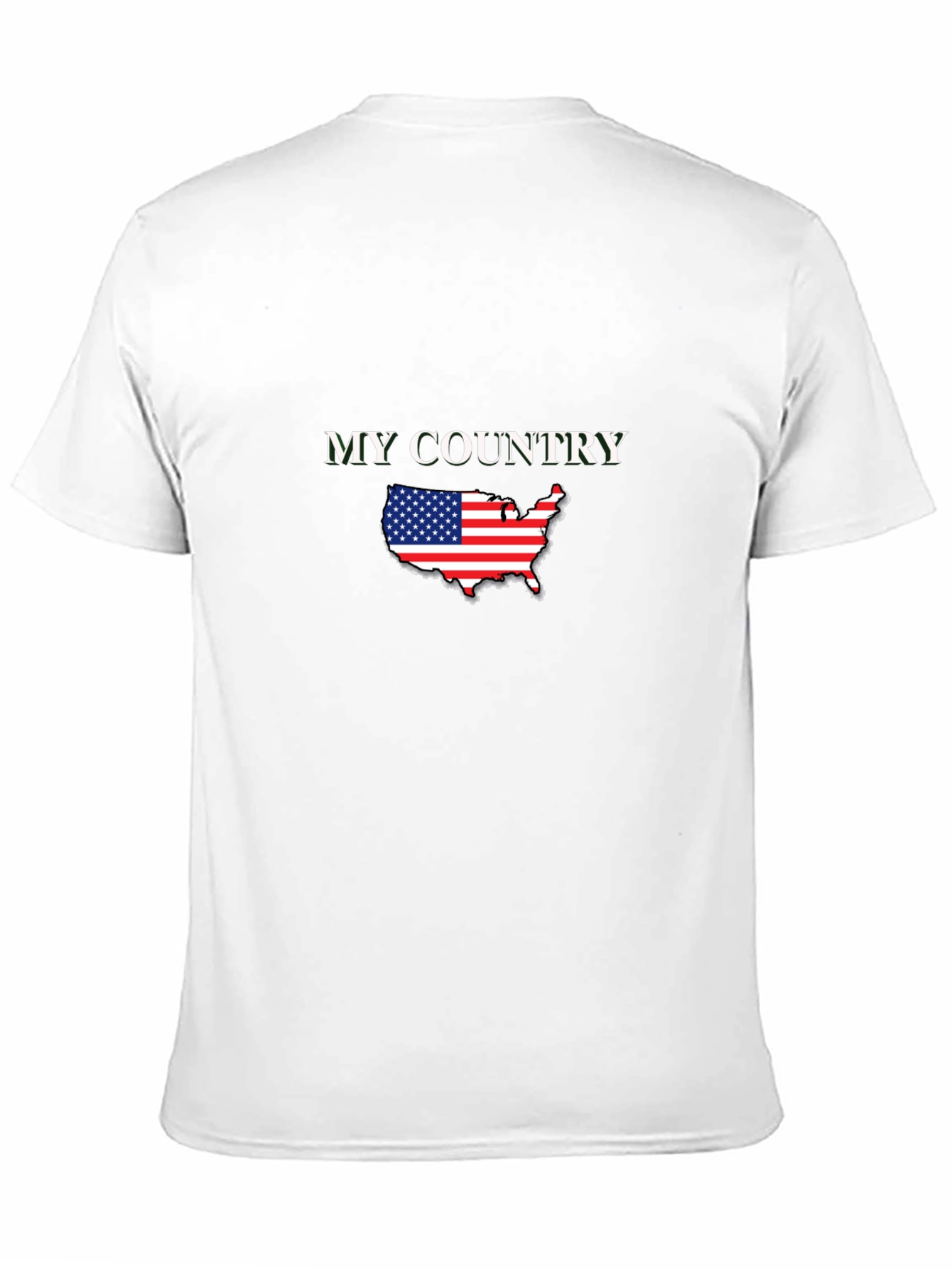 Black My Country USA Flag Map Patriotic T-Shirt view 11