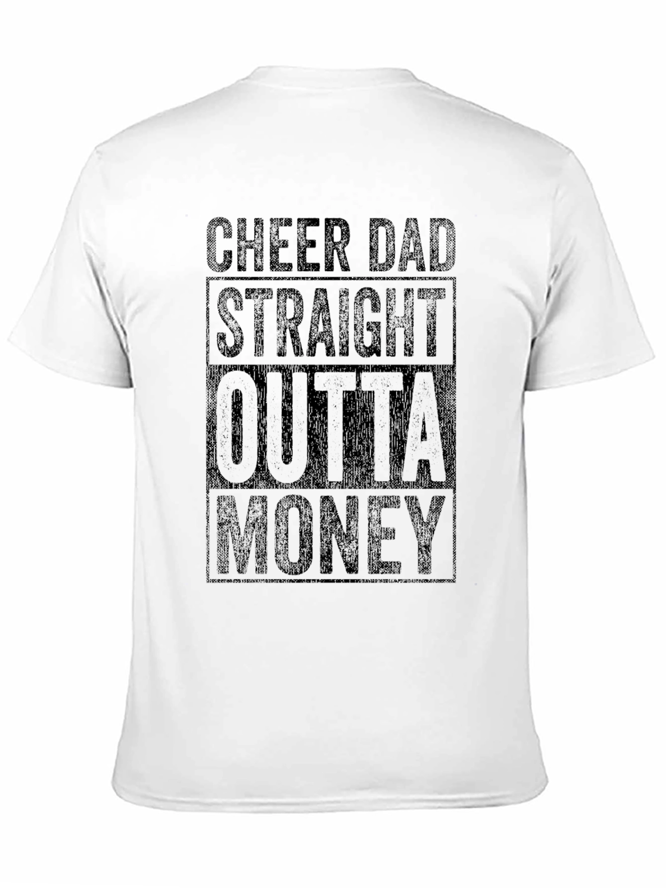 Cheer Dad Straight Outta Money Black Tee - 11