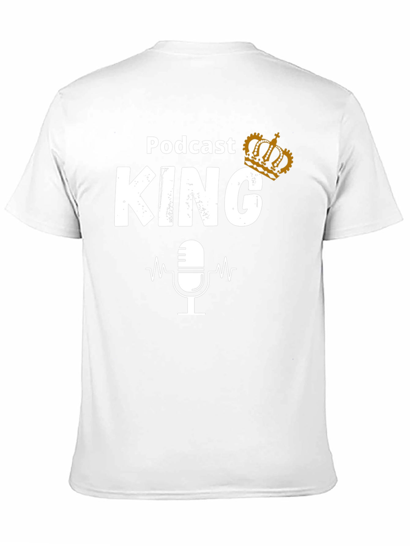 Black Podcast King T-Shirt: Microphone Graphic Tee view 11