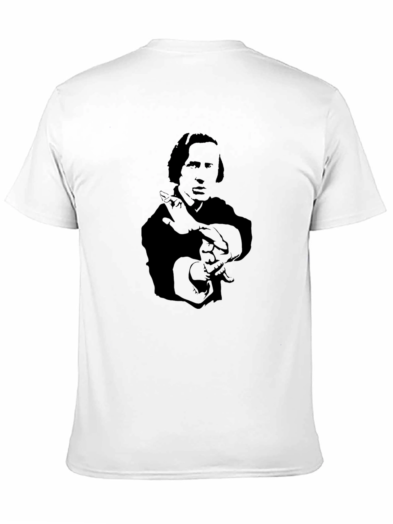 Black Graphic Tee - Retro Silhouette Design - 11