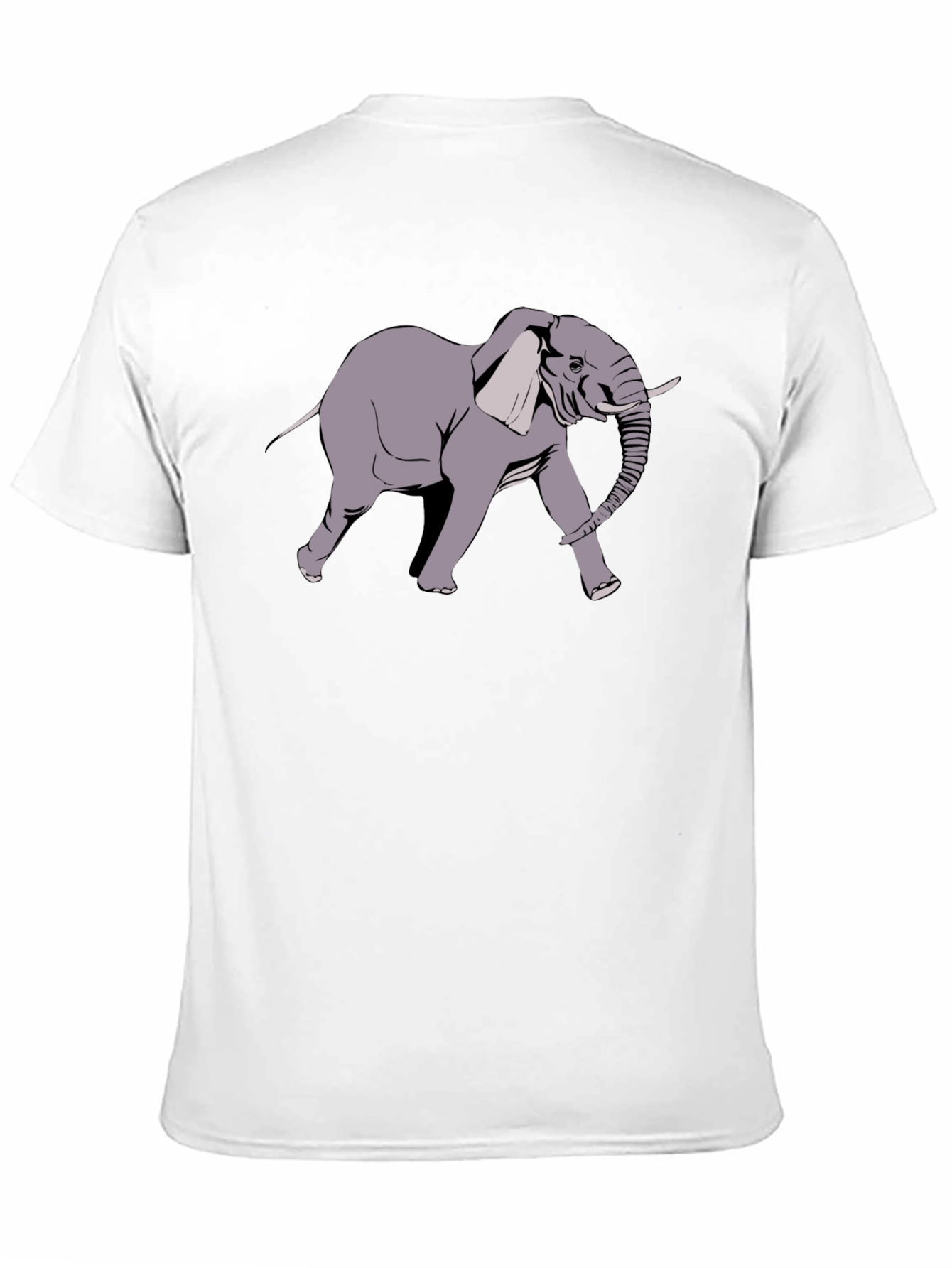 Black Elephant Graphic Print Black T-Shirt view 11