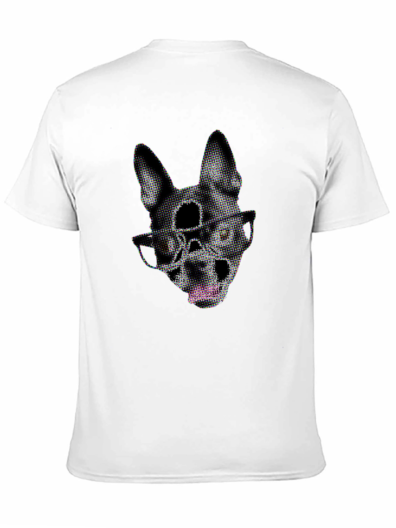 Black Dog Skull Graphic Tee - Black Crew Neck view 11